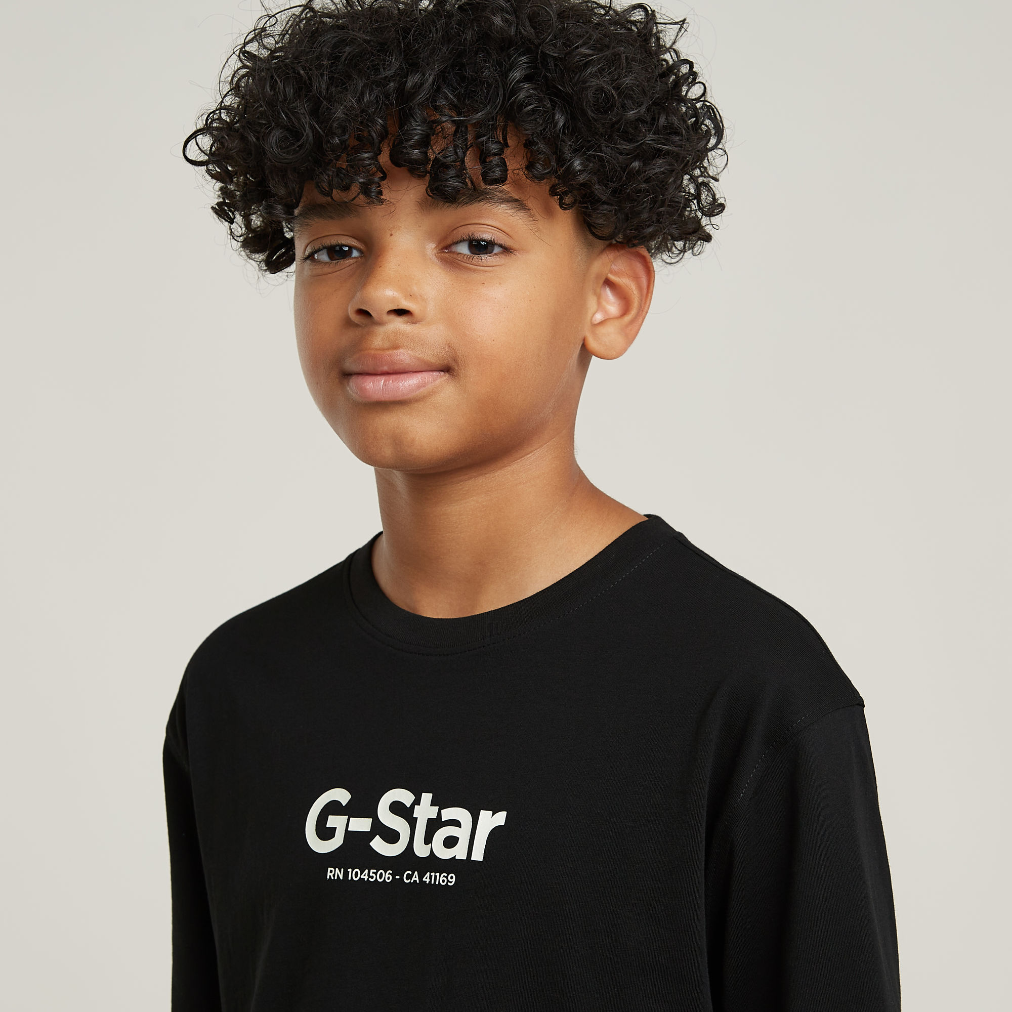 G-Star RAW Jongens T-Shirt Loose Logo Zwart jongens