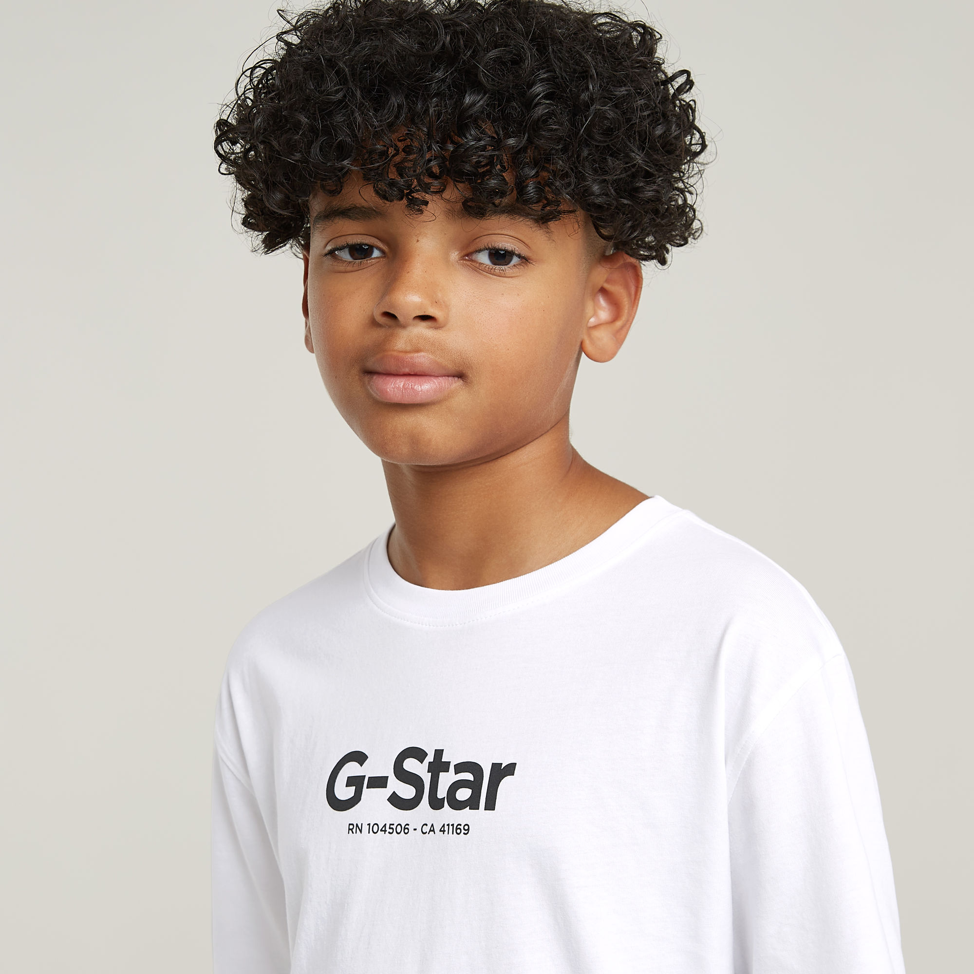 G-Star RAW Jongens T-Shirt Loose Logo Wit jongens