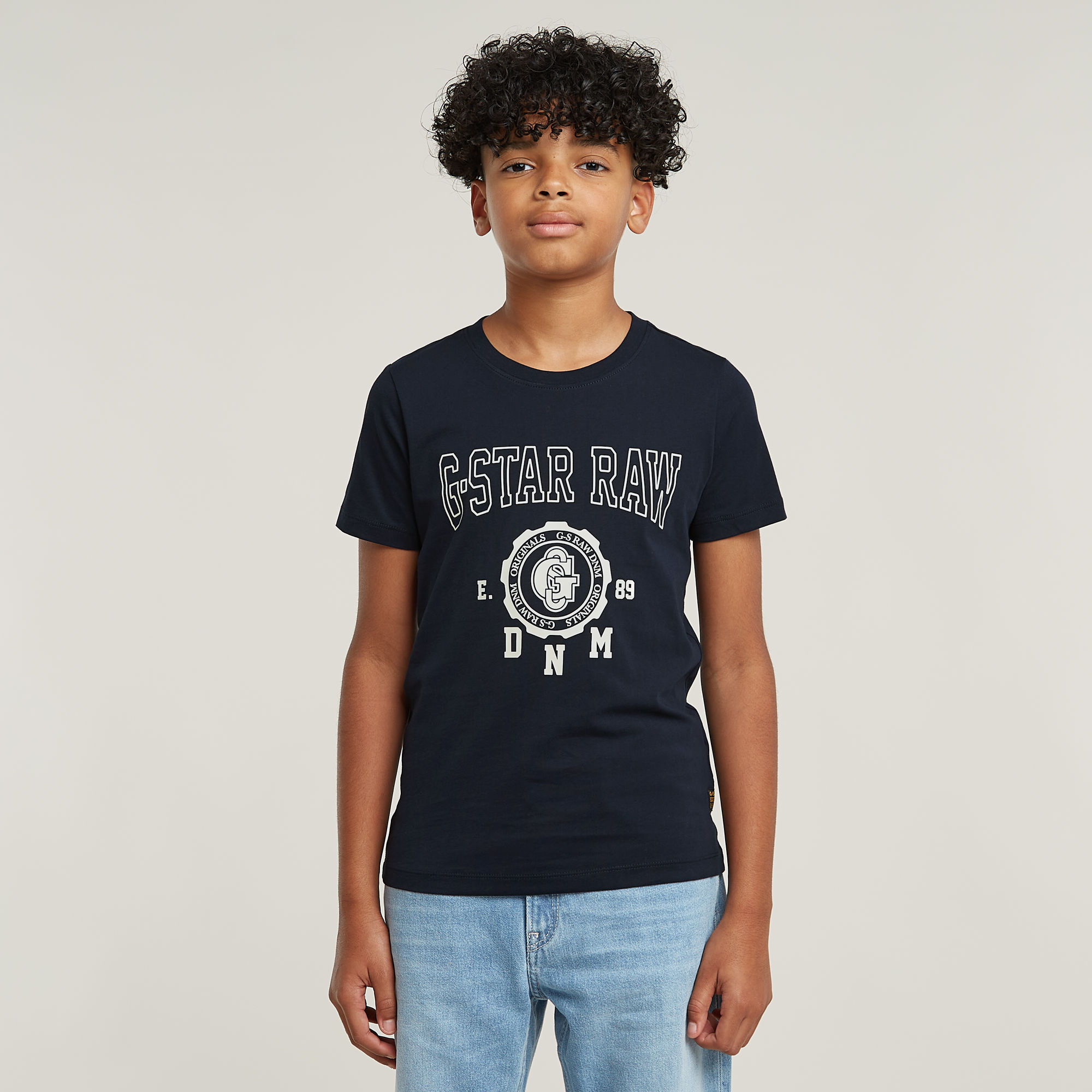 

Jongens T-Shirt Regular Varsity - Donkerblauw - jongens