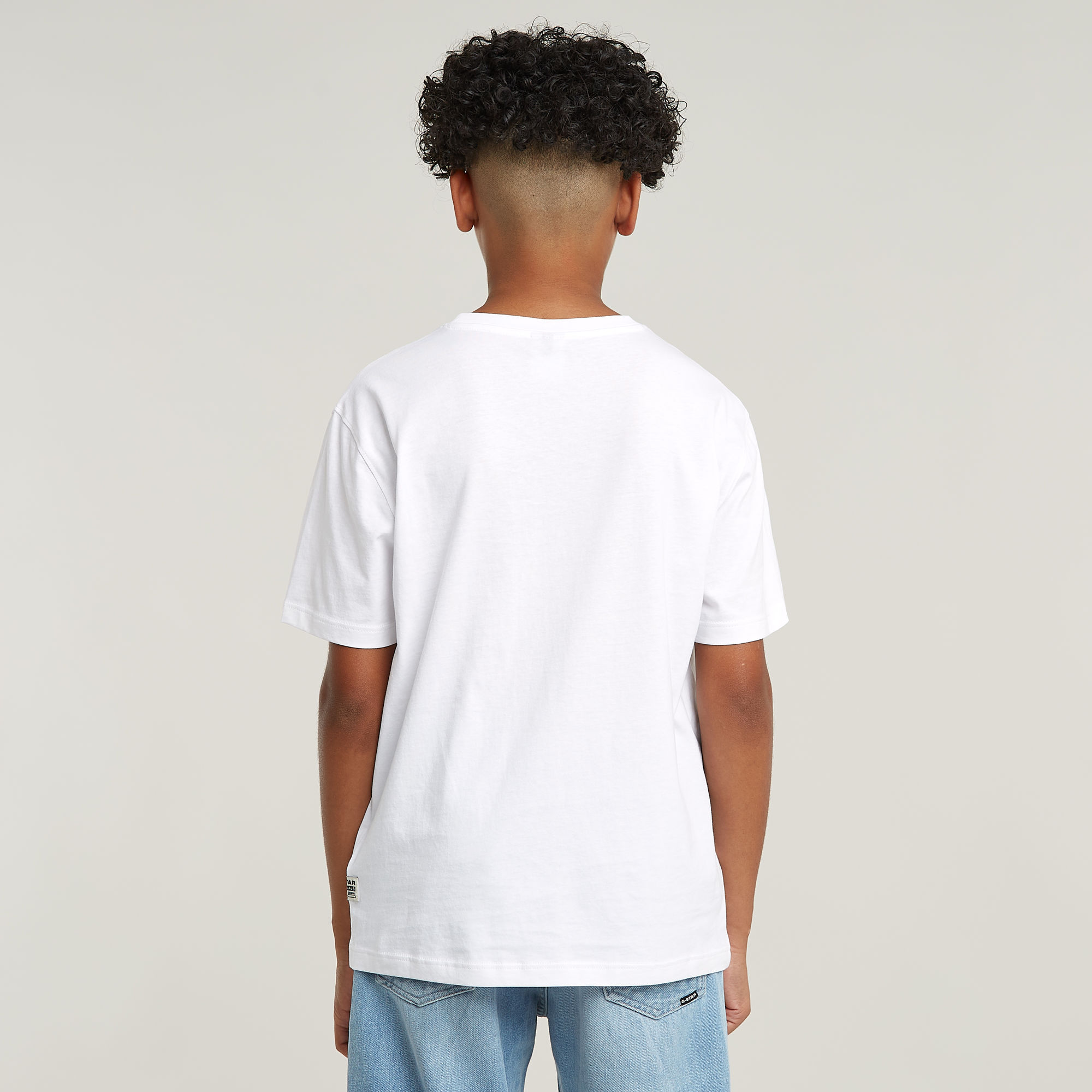 G-Star RAW Jongens T-Shirt Loose Logo Wit jongens