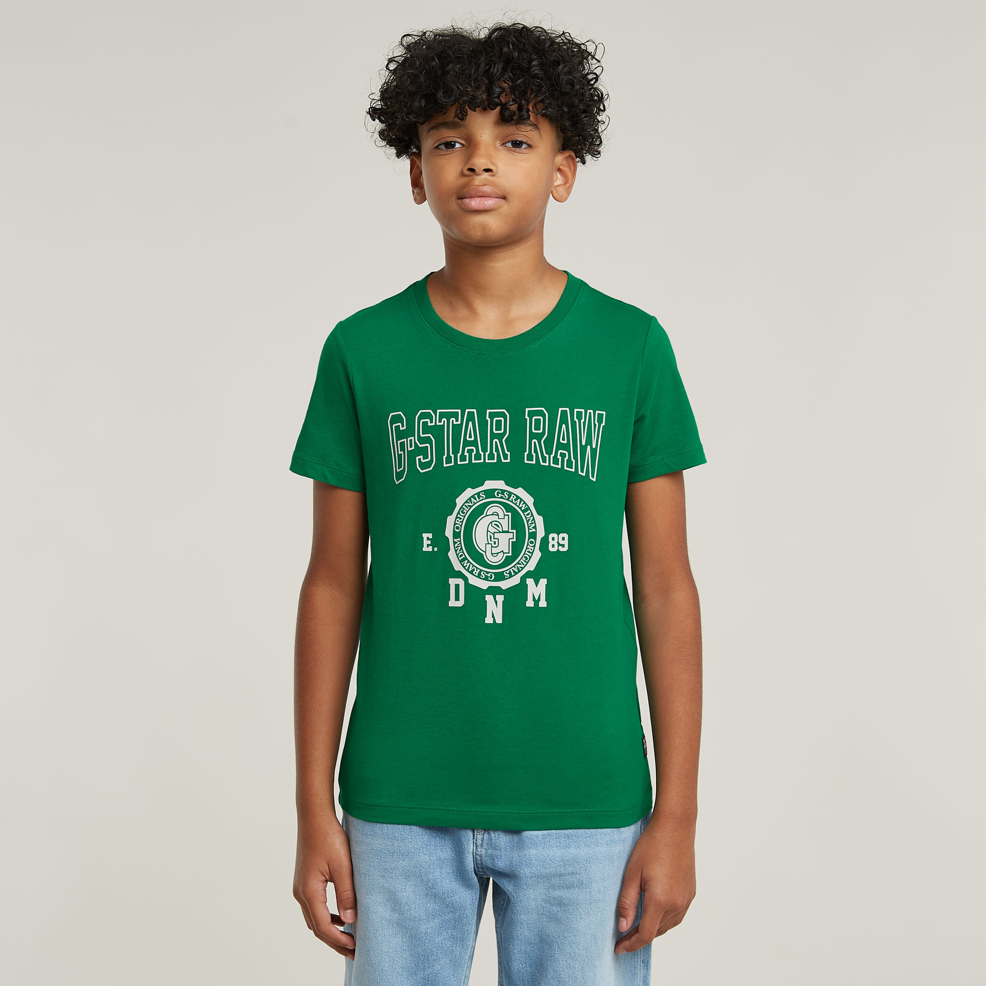 Jungen T-Shirt Regular Varsity - Grün - jungen