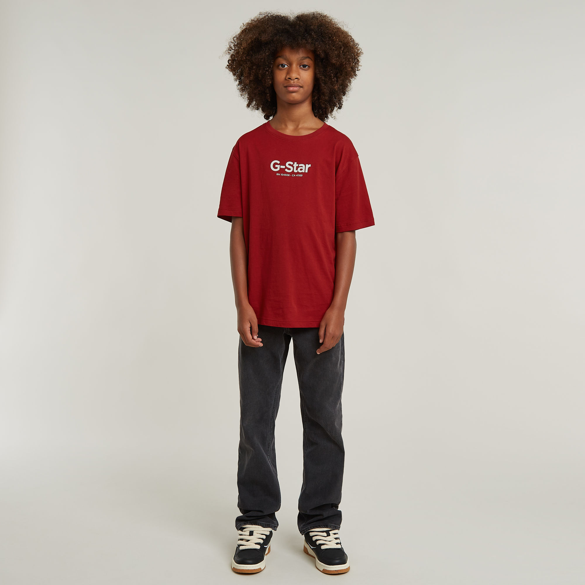G-Star RAW Jongens T-Shirt Loose Logo Rood jongens