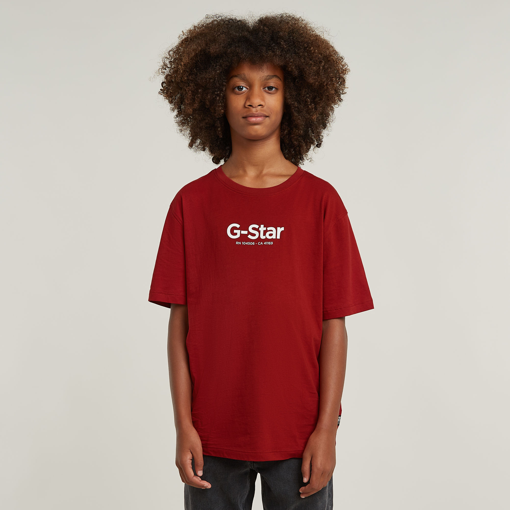 G-Star RAW Jongens T-Shirt Loose Logo Rood jongens