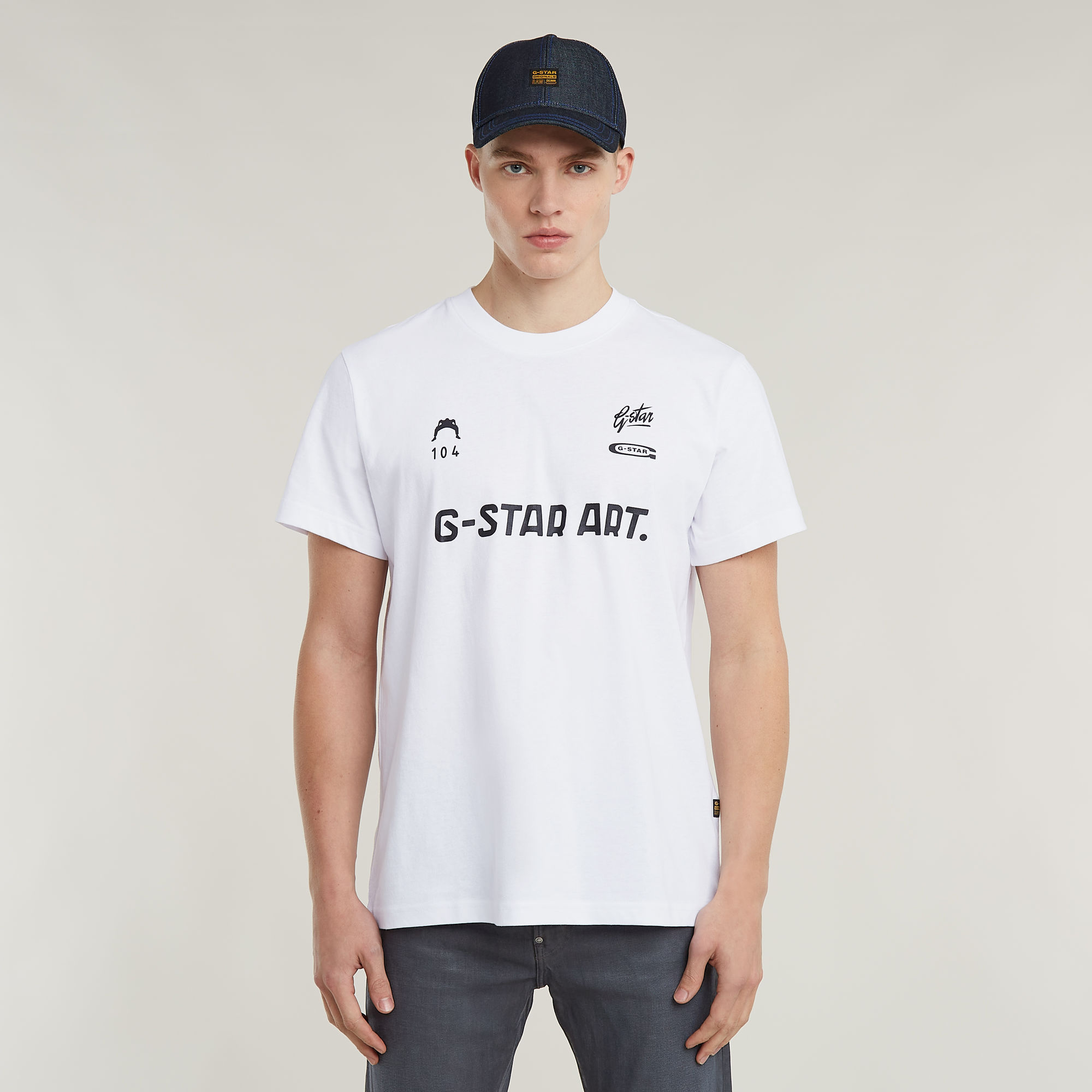 G-Star RAW Football Graphic Loose T-Shirt - Wit - Heren