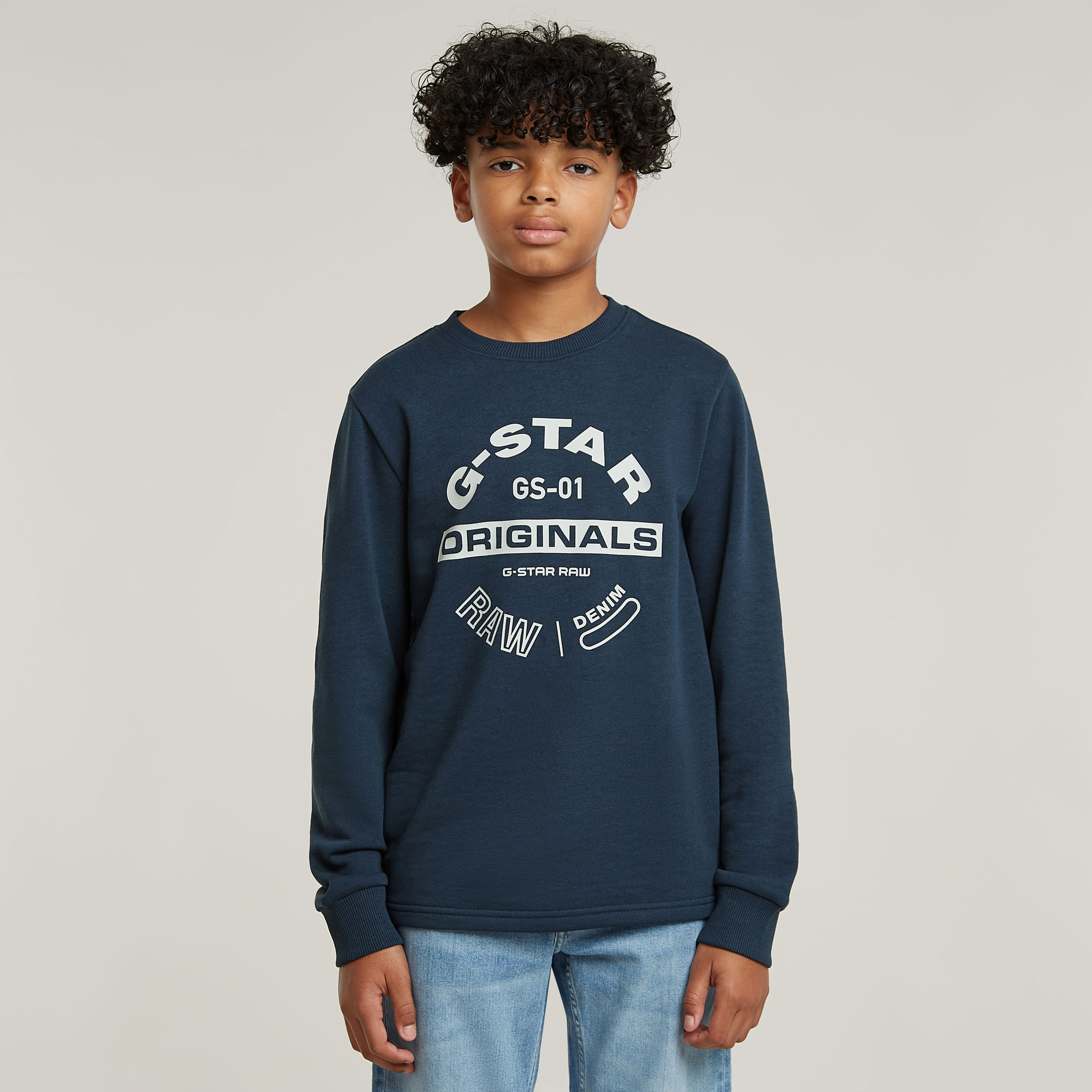 

Kids Crew Sweater Unbrushed - Dark blue - boys