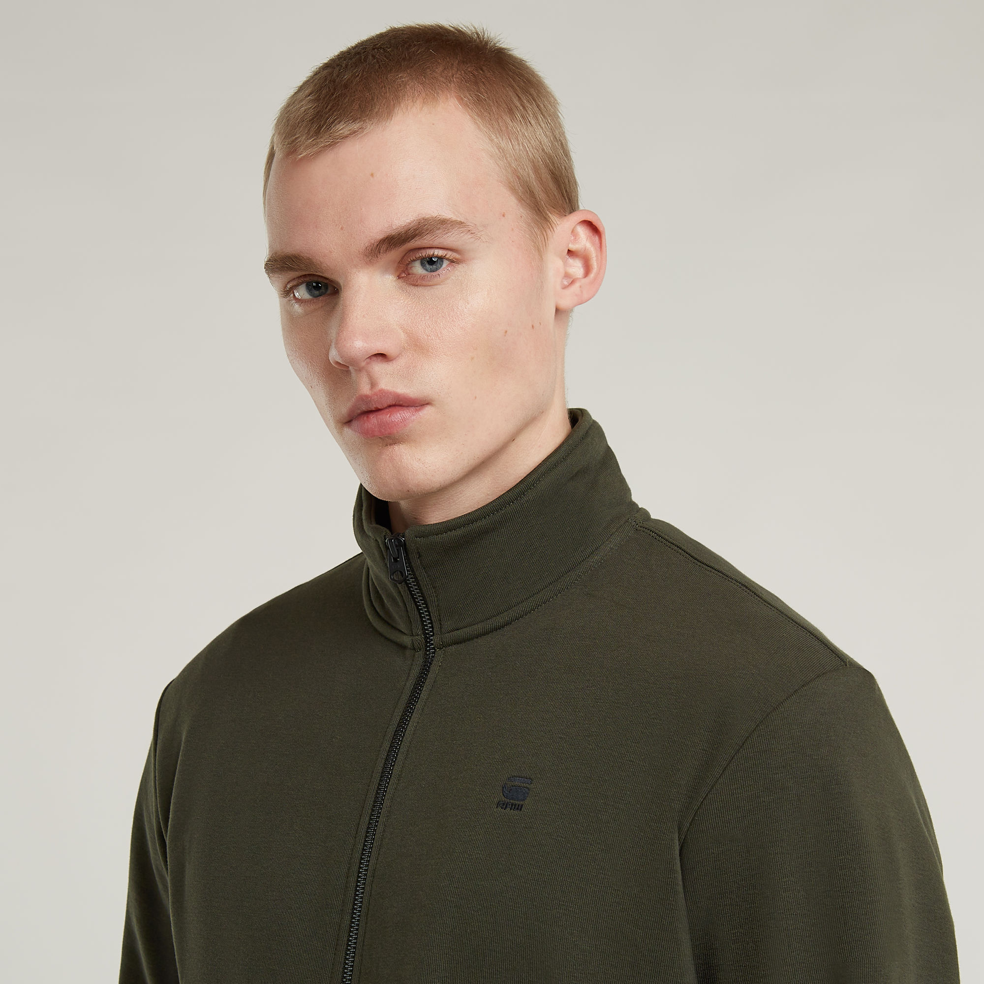 G-Star RAW Nifous Sweater Met Rits Grijs Heren