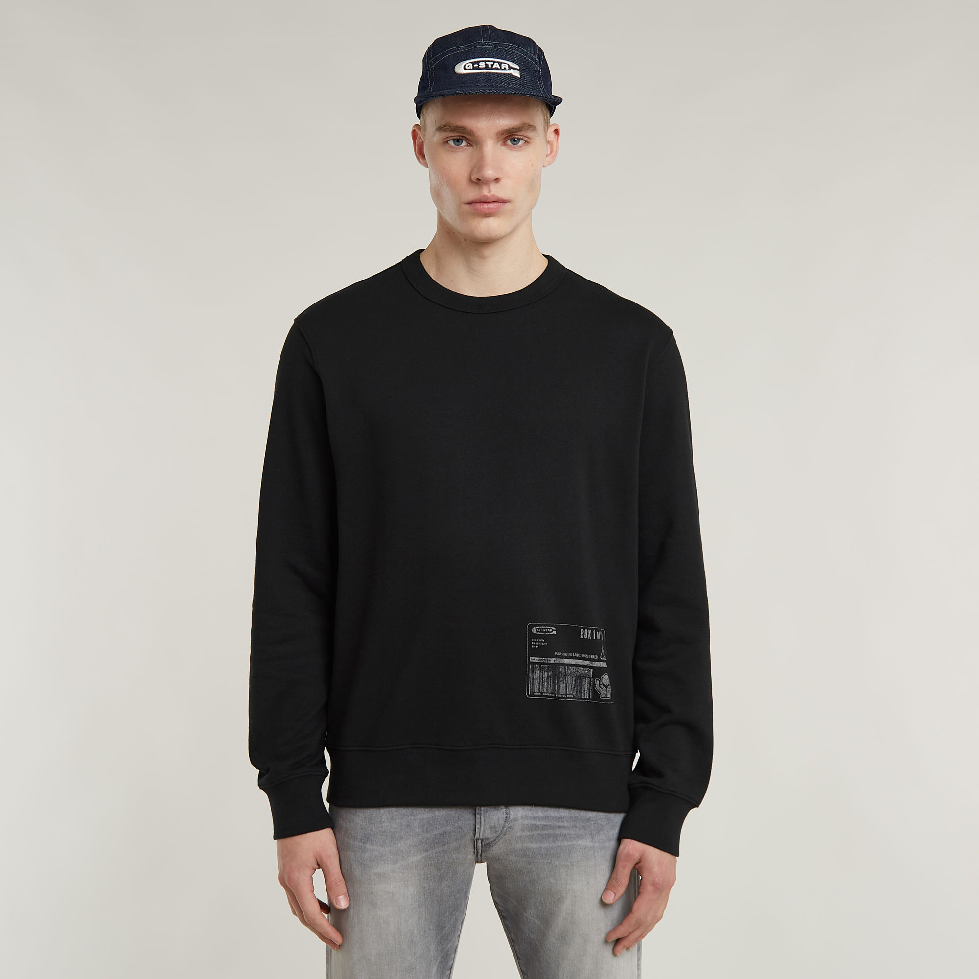 G-Star RAW Shipping Graphic Sweater Zwart Heren
