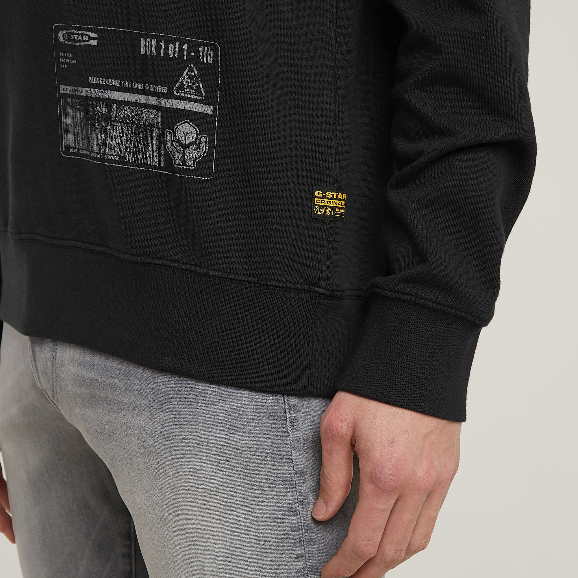 G-Star RAW Shipping Graphic Sweater Zwart Heren
