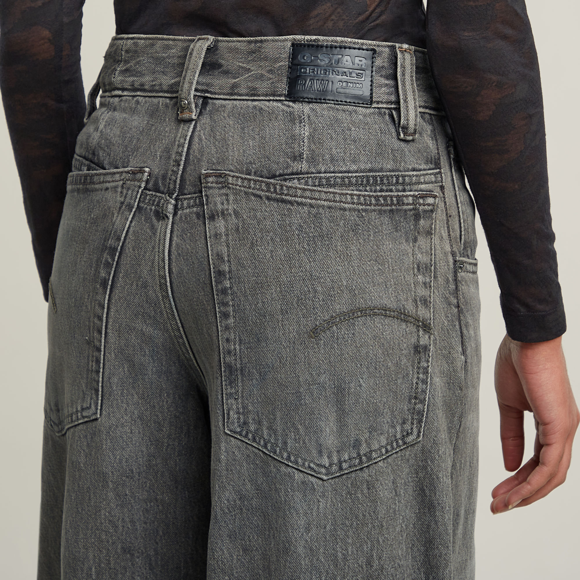 G-Star RAW Skater High Loose Jeans Grijs Dames