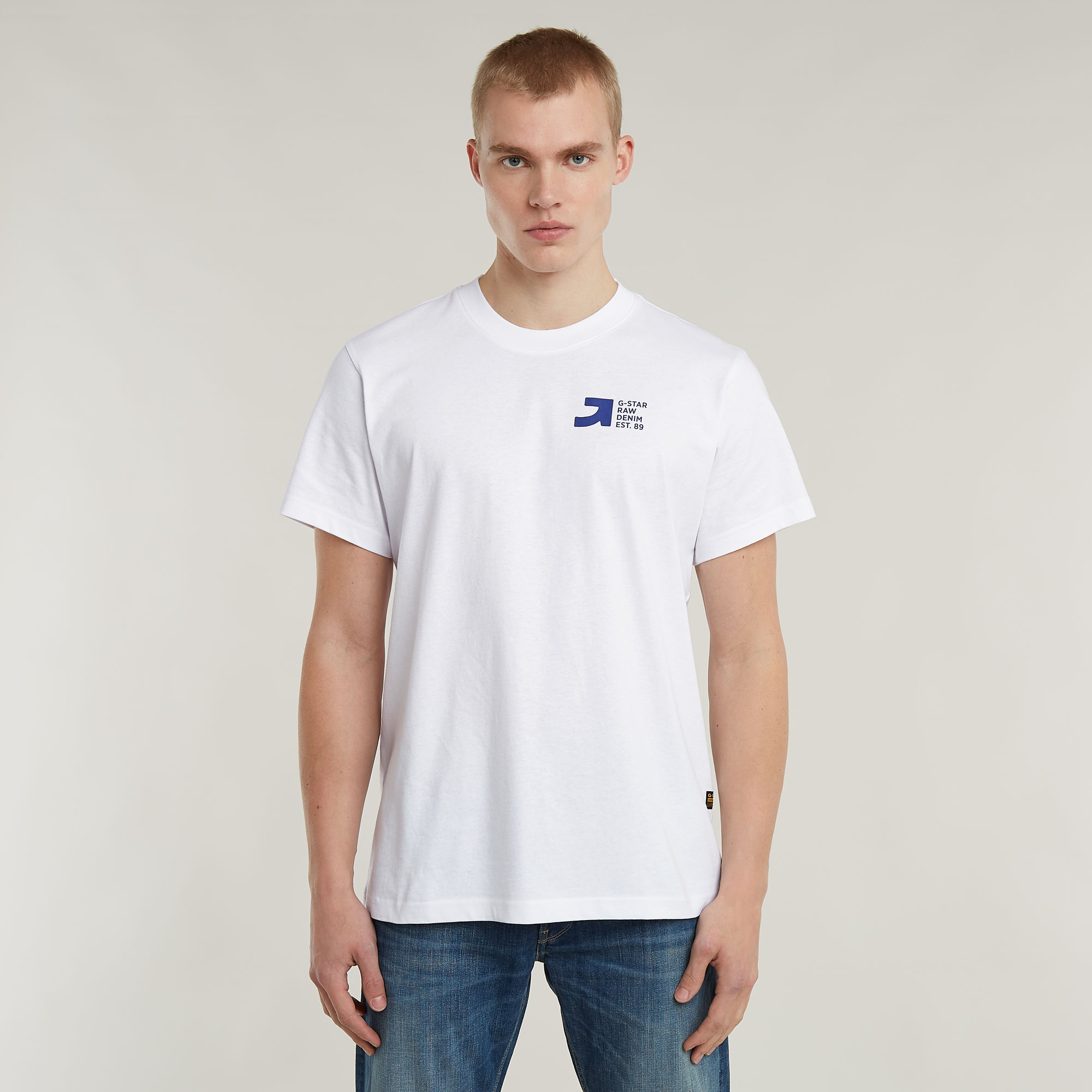 

Cut Graphic Loose T-Shirt - White - Men