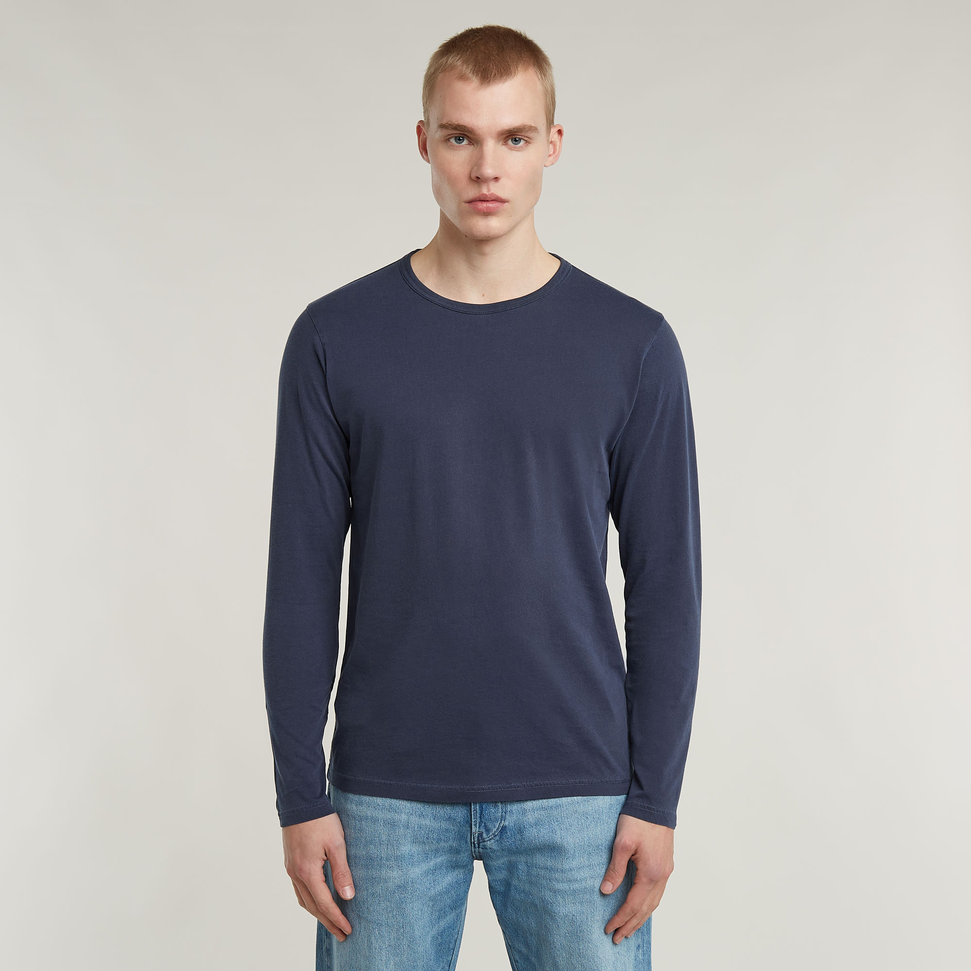 G-Star RAW Garment Dyed Chest Logo T-Shirt - Donkerblauw - Heren