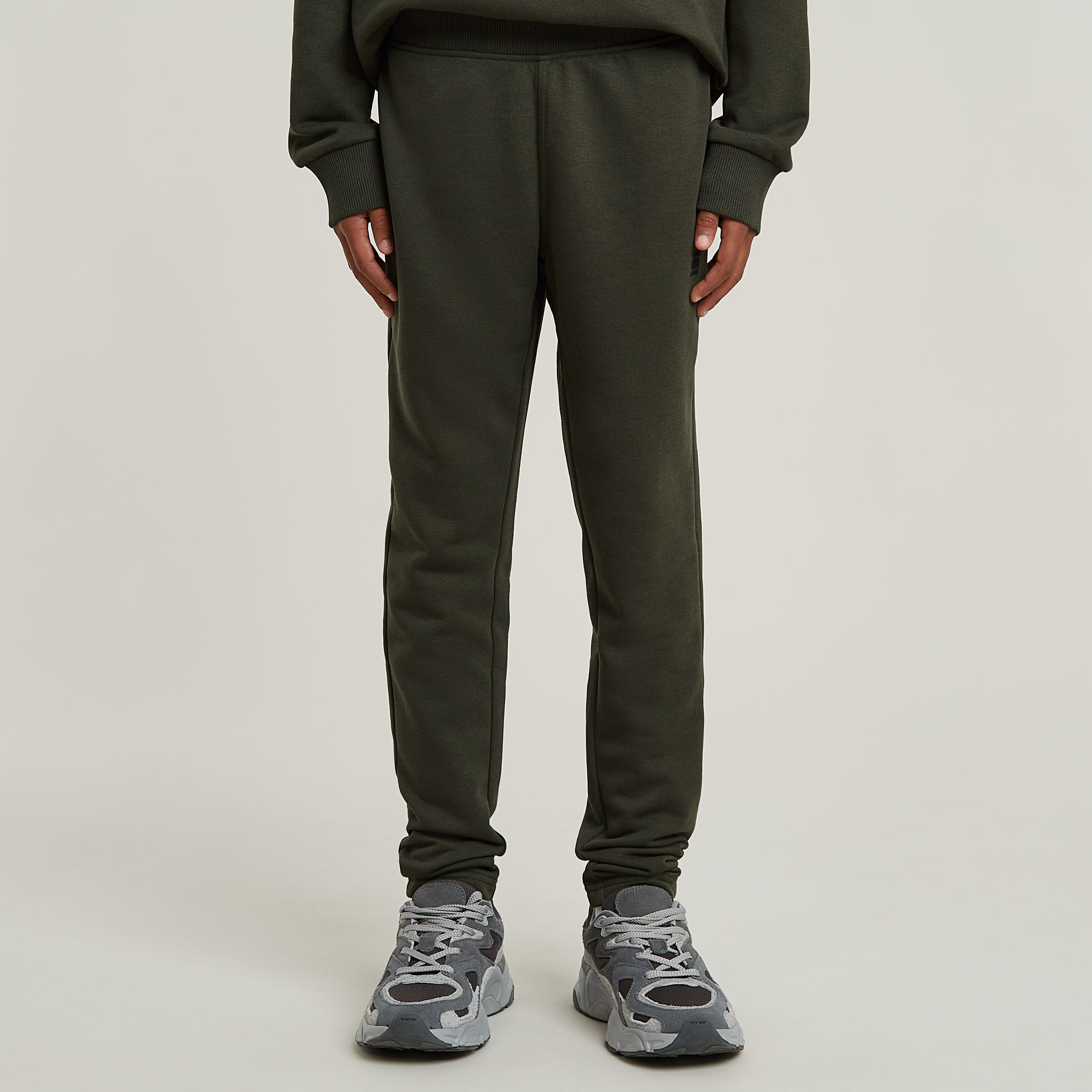 

Jongens Sweatpant Slim Unbrushed - Grijs - jongens