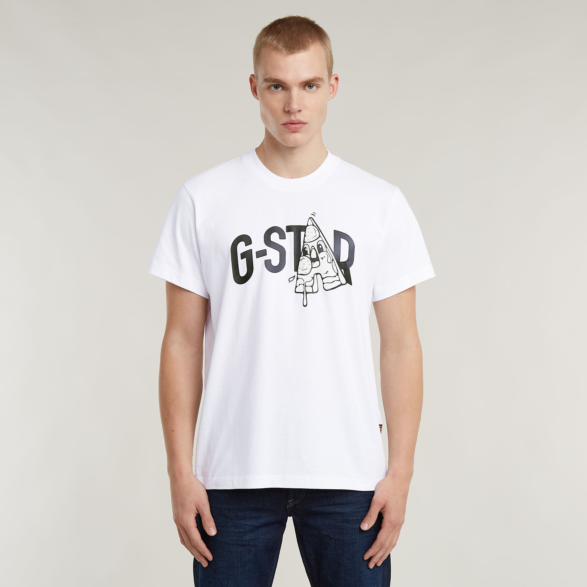 G-Star RAW Slice Graphic Loose T-Shirt - Wit - Heren