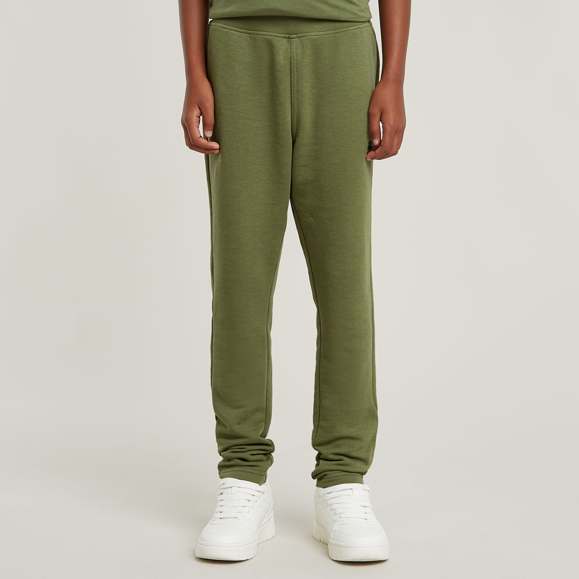 

Boys Sweat Pants Slim Unbrushed - Green - boys