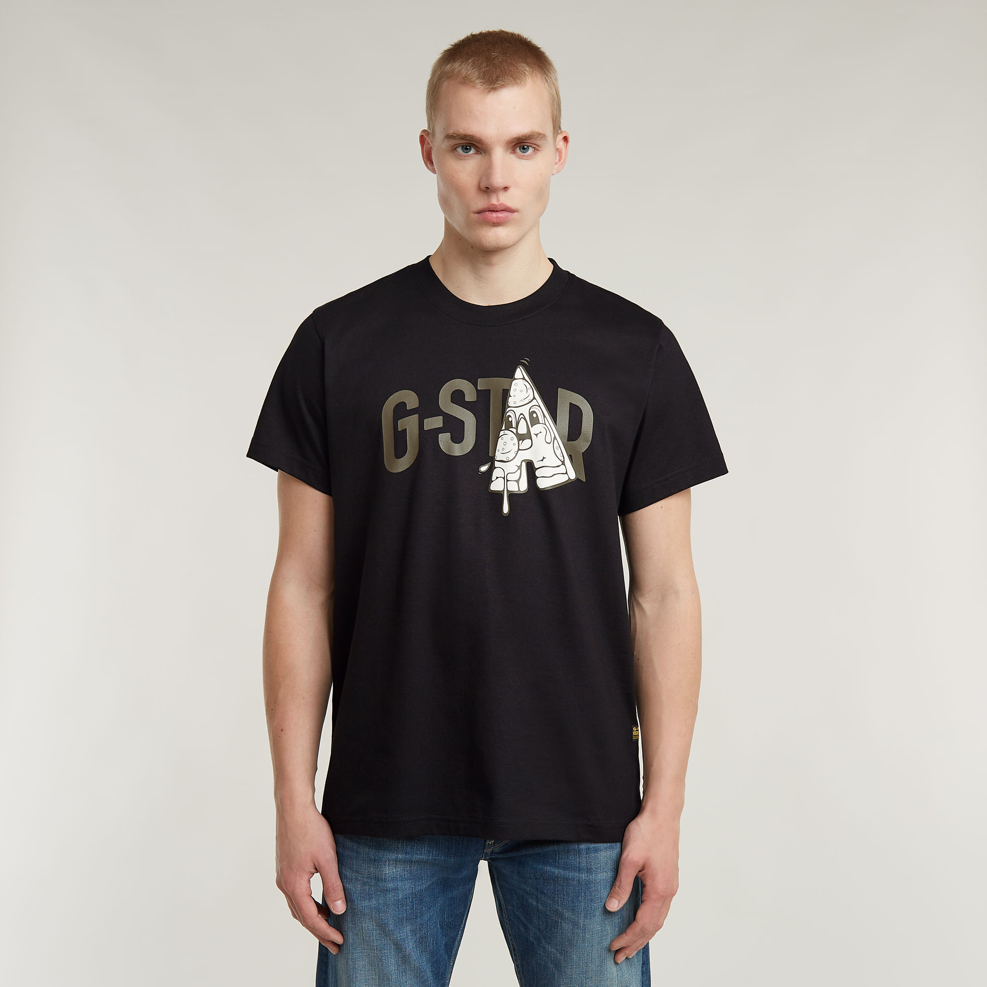 

Slice Graphic Loose T-Shirt - Black - Men