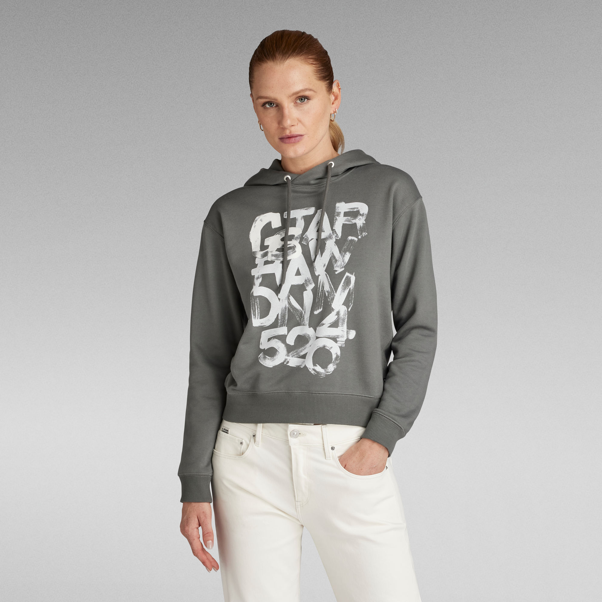 Graphic 3 Hooded Sweatshirt - Grau - Damen