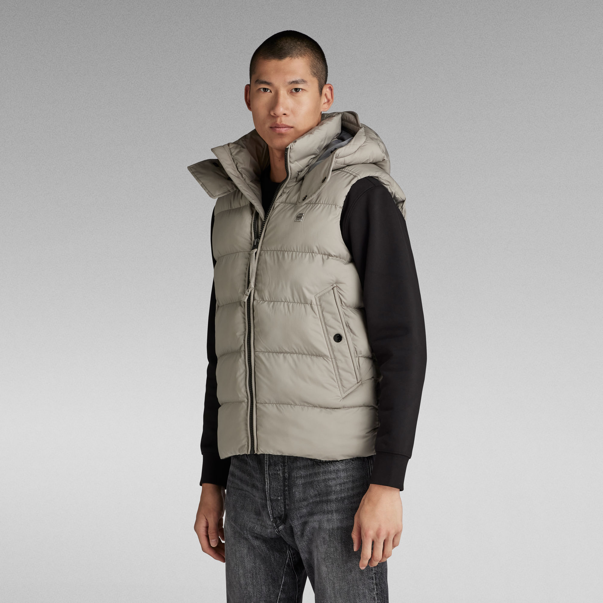 

G- Whistler Padded Hooded Vest - Grey - Men