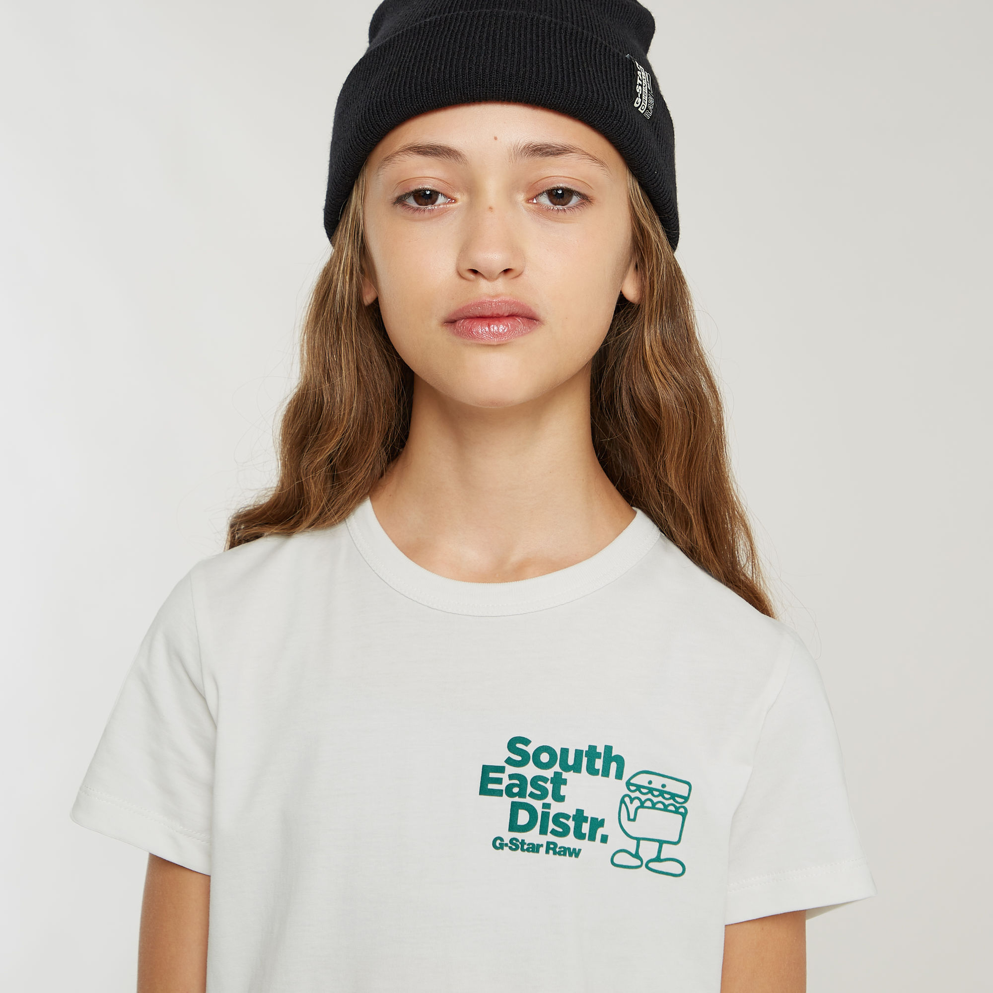 G-Star RAW Meisjes Top Slim Comic Wit meisjes
