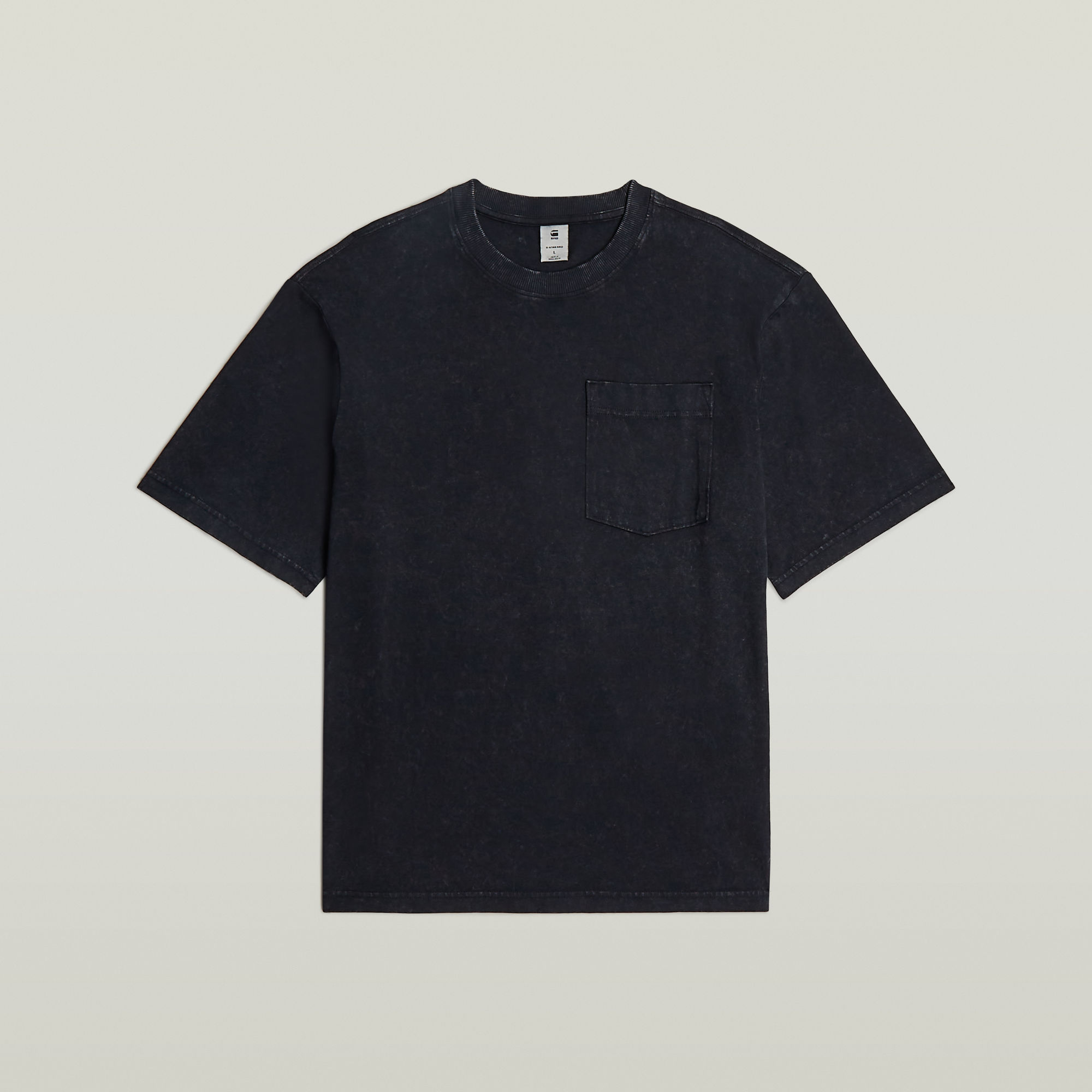 Thumbnail - Acid Wash Boxy T-Shirt - Schwarz - Herren