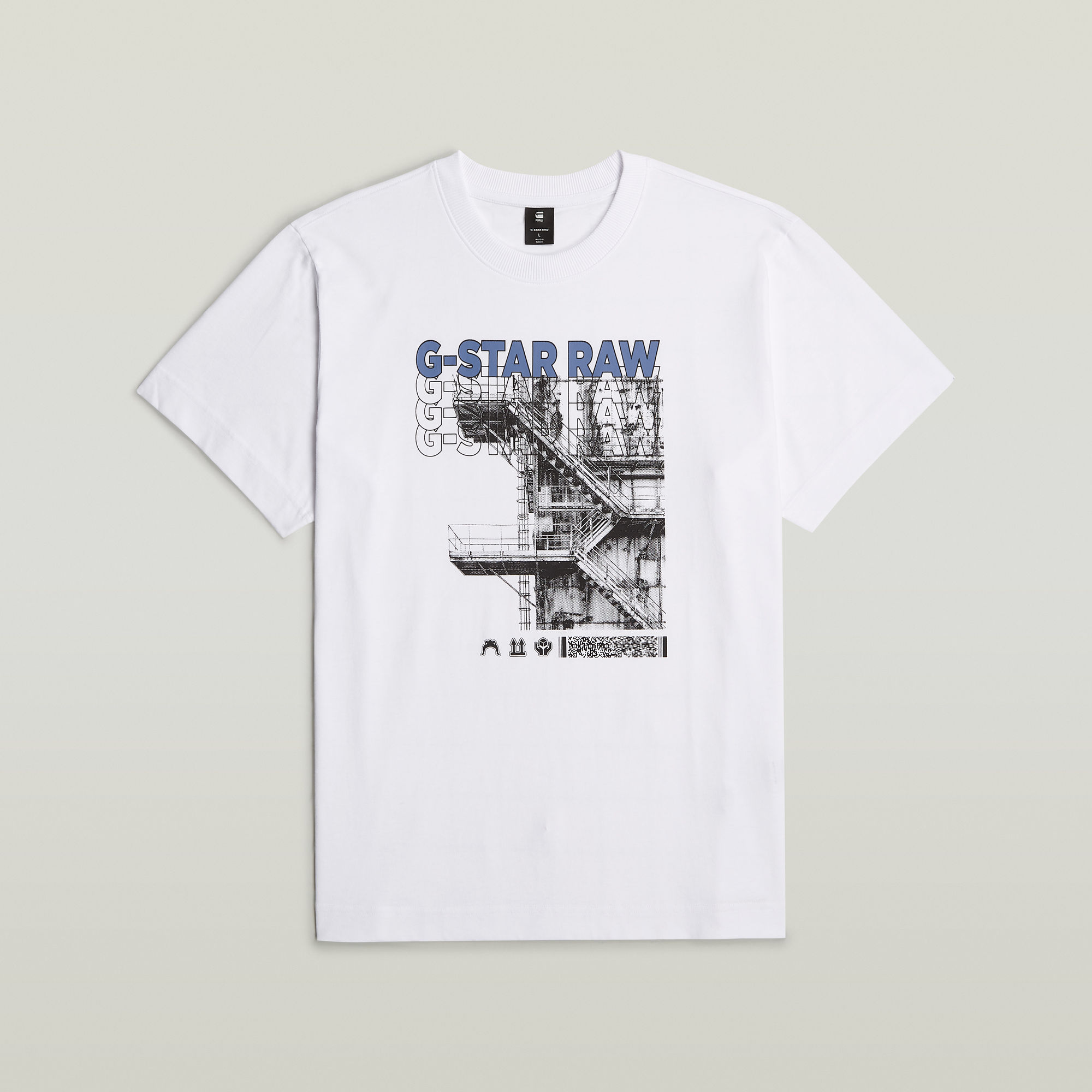 G-Star RAW Stairs Graphic Loose T-shirt Wit Heren