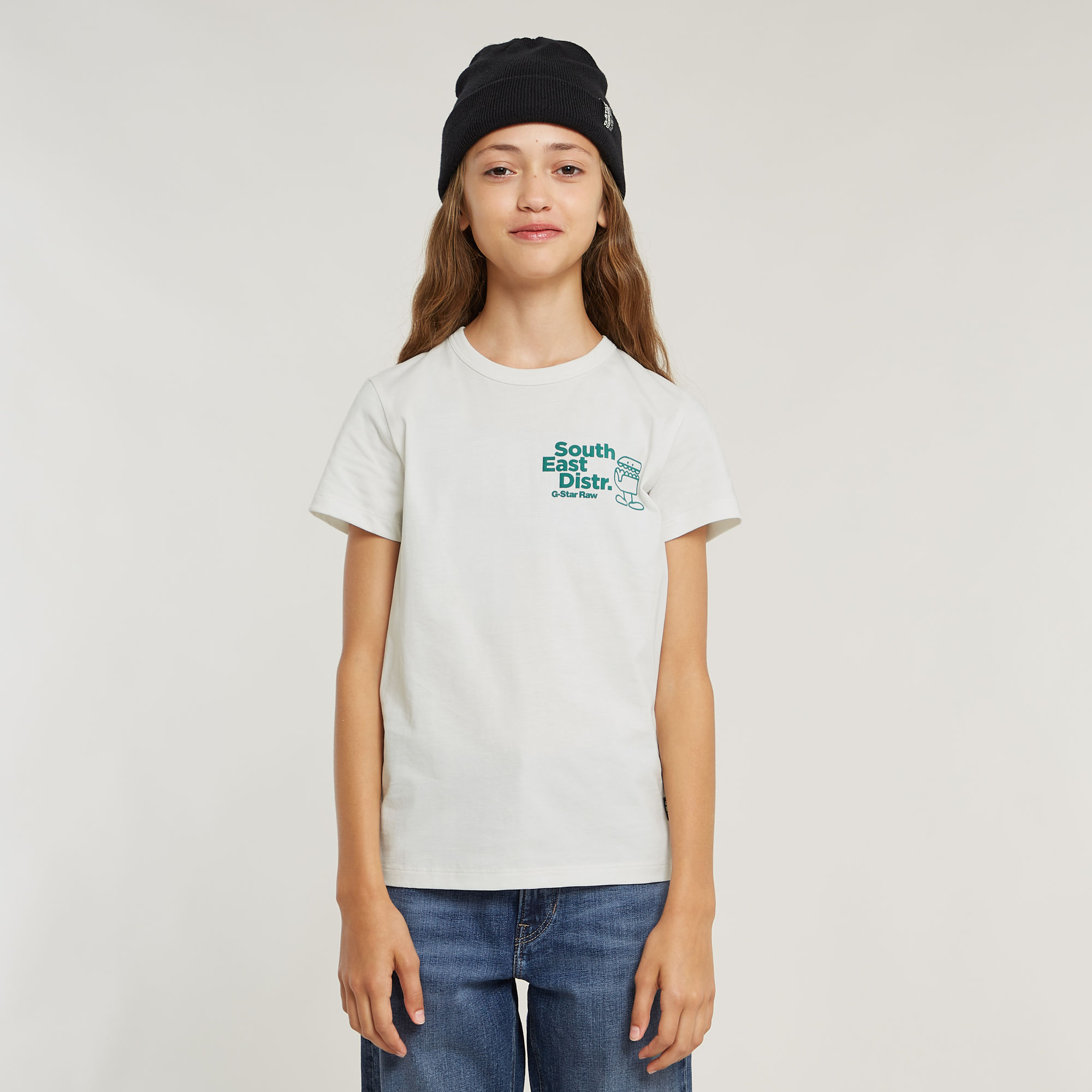 G-Star RAW Meisjes Top Slim Comic Wit meisjes