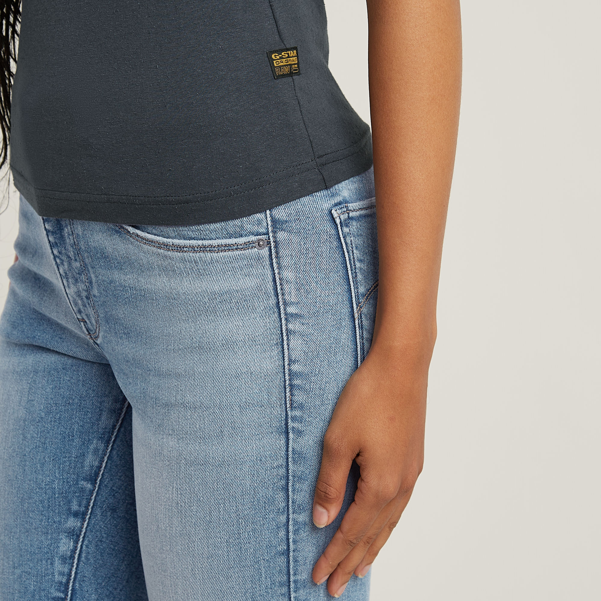 G-Star RAW Sweet Heart Slim Top Grijs Dames