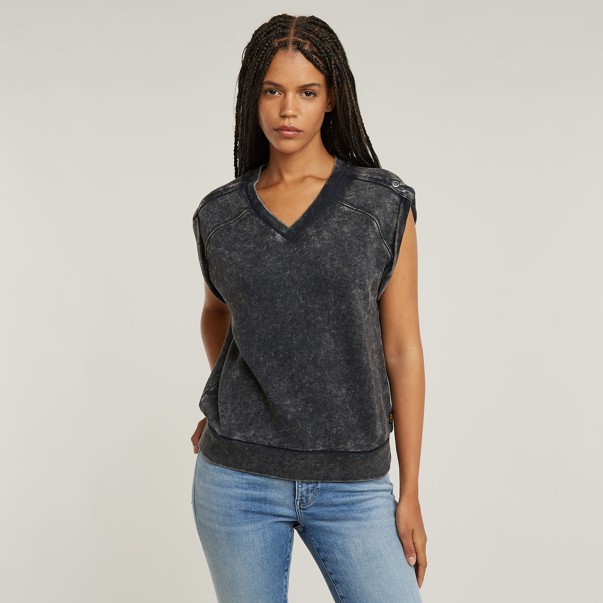 G-Star RAW Washed Sweater Grijs Dames