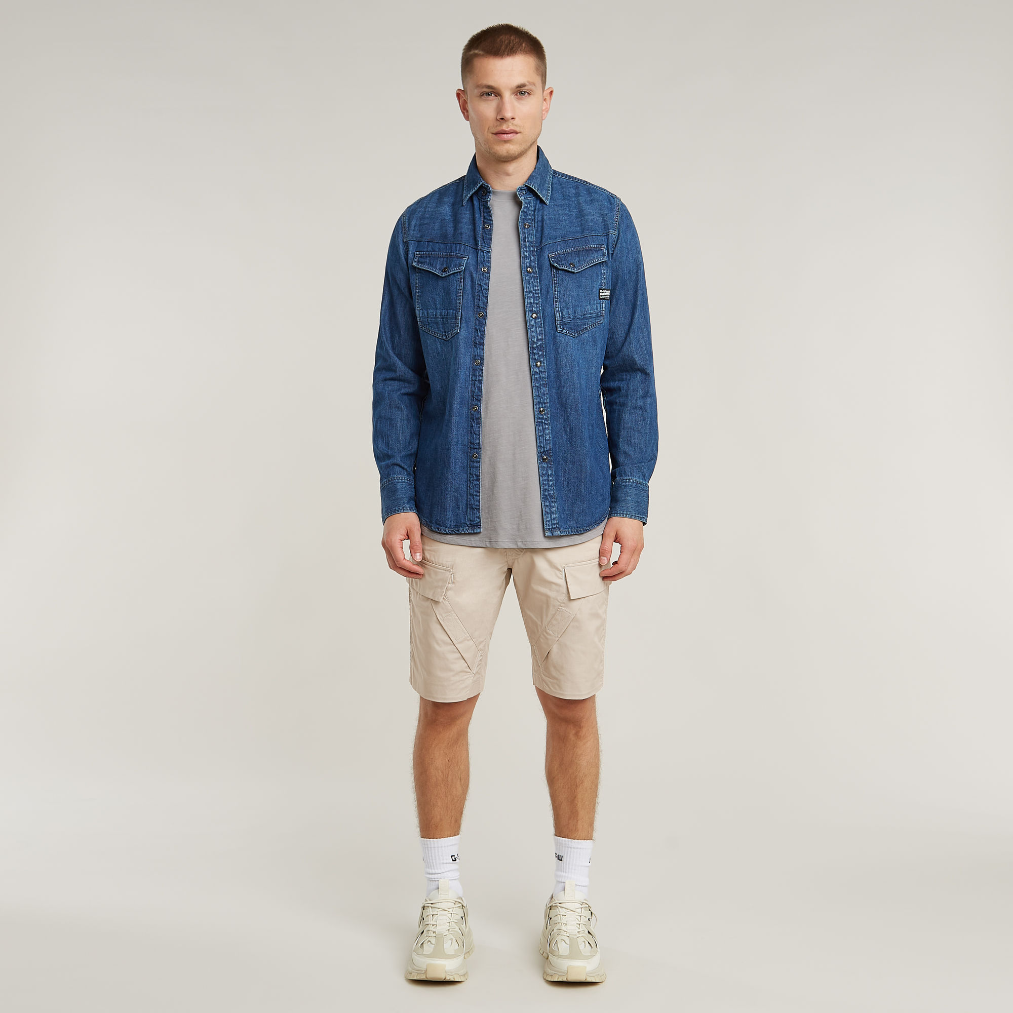 G-Star RAW 3D Regular Cargo Short Beige Heren