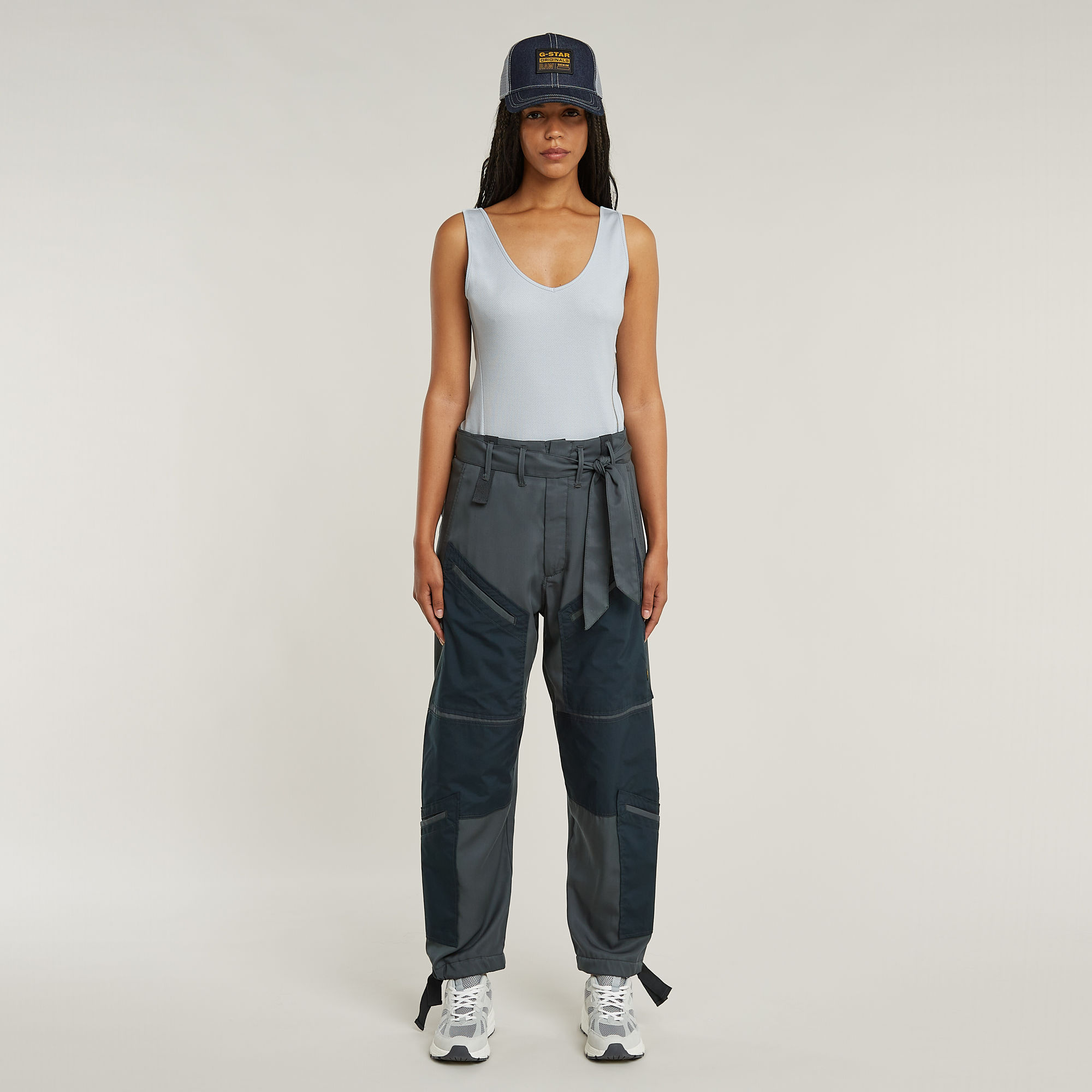 Thumbnail - Tone On Tone Cargohose - Grau - Damen