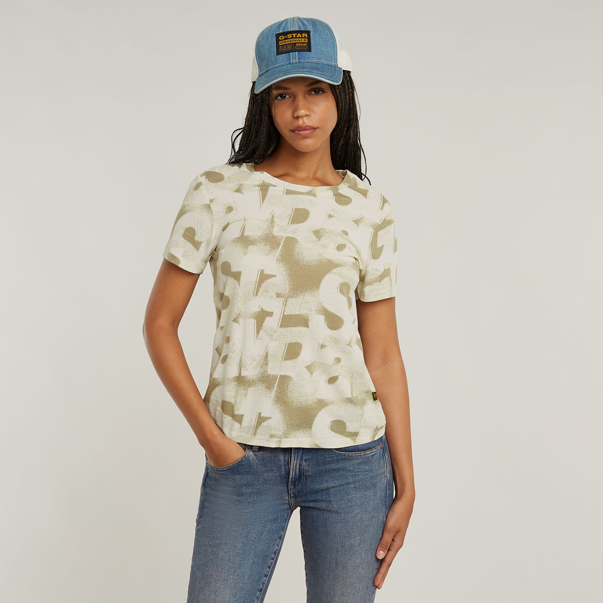 G-Star RAW Sprayed Letters Top Meerkleurig Dames