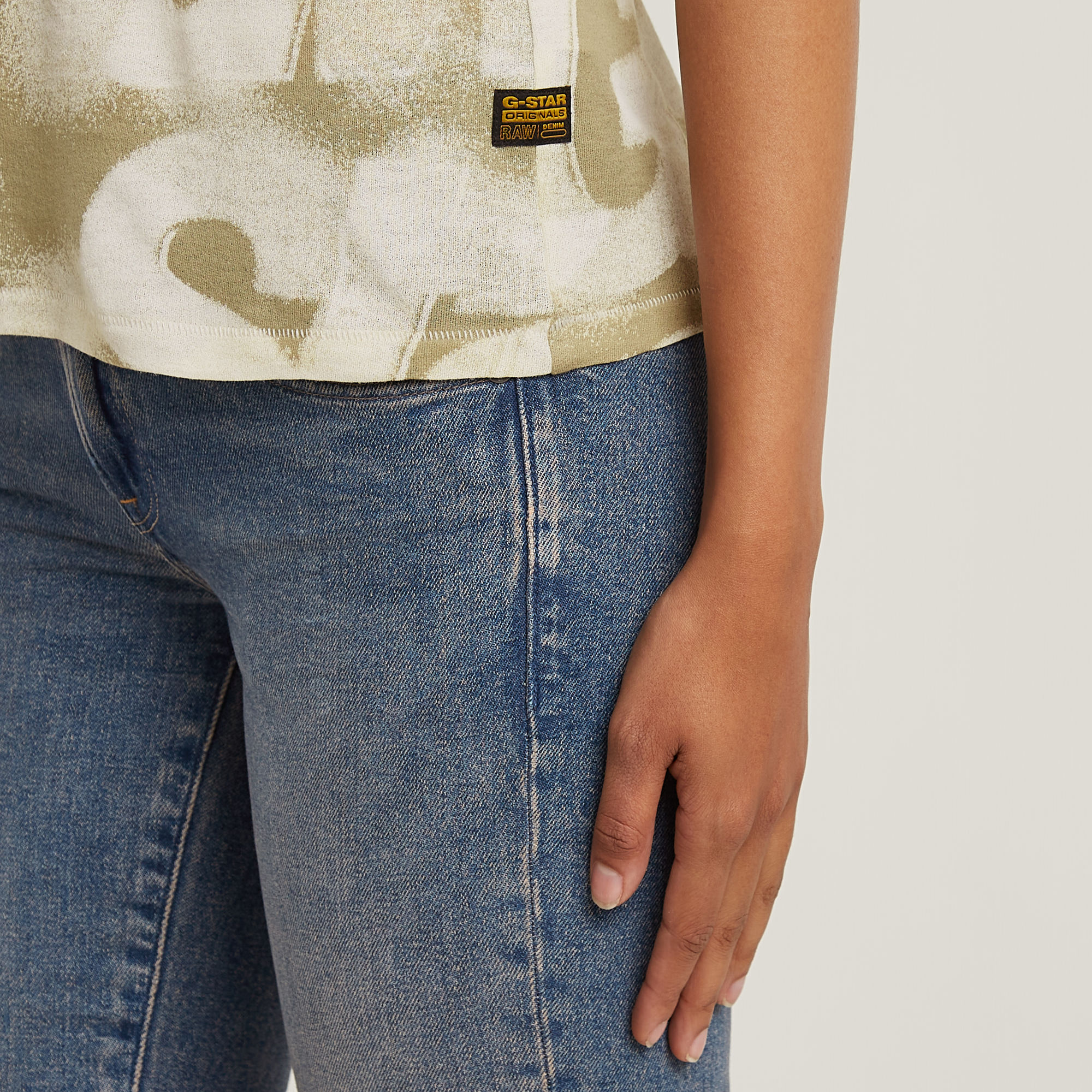 G-Star RAW Sprayed Letters Top Meerkleurig Dames