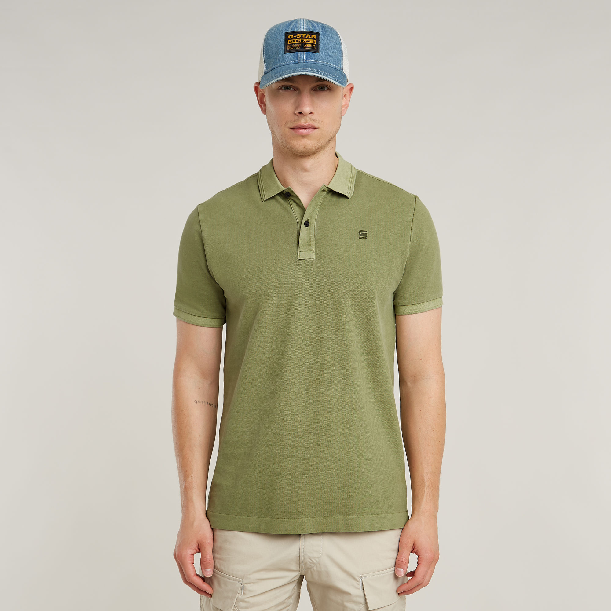 

Dunda Overdyed Slim Polo - Green - Men