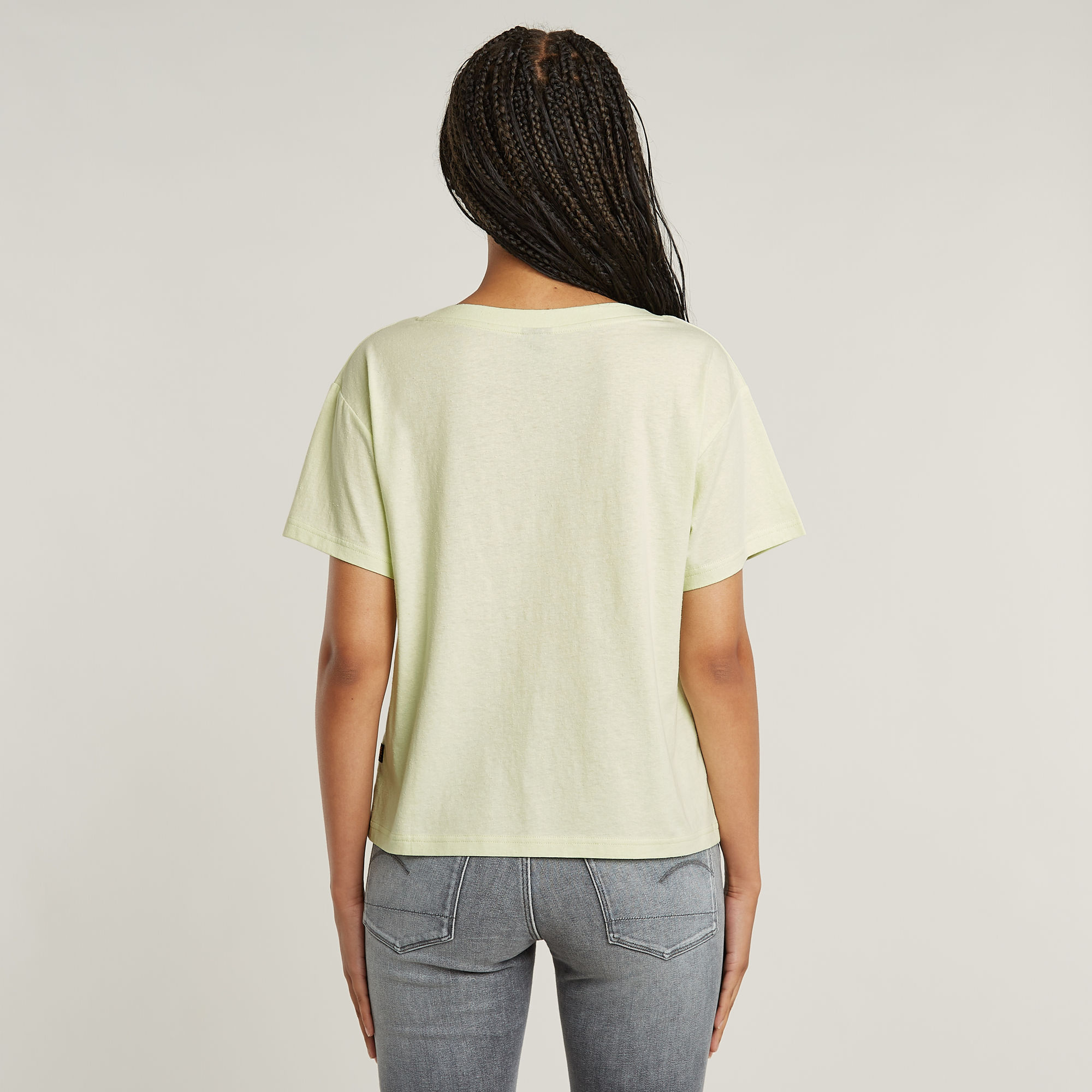 G-Star RAW Open V-neck Relaxed T-shirt Groen Dames