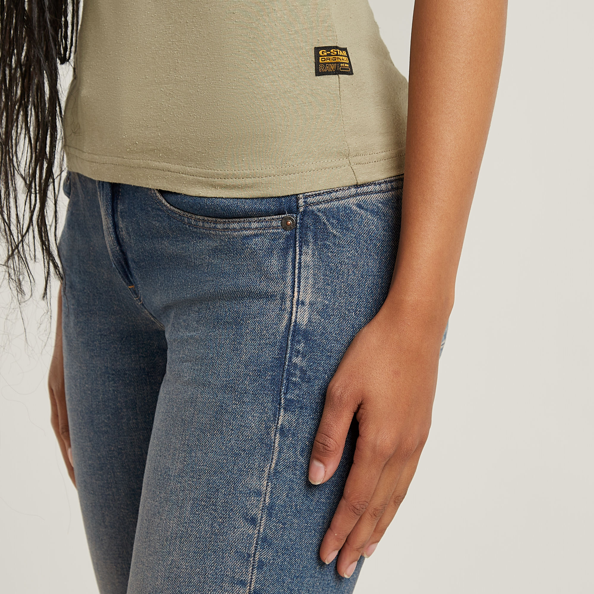 G-Star RAW Sweet Heart Slim Top Beige Dames