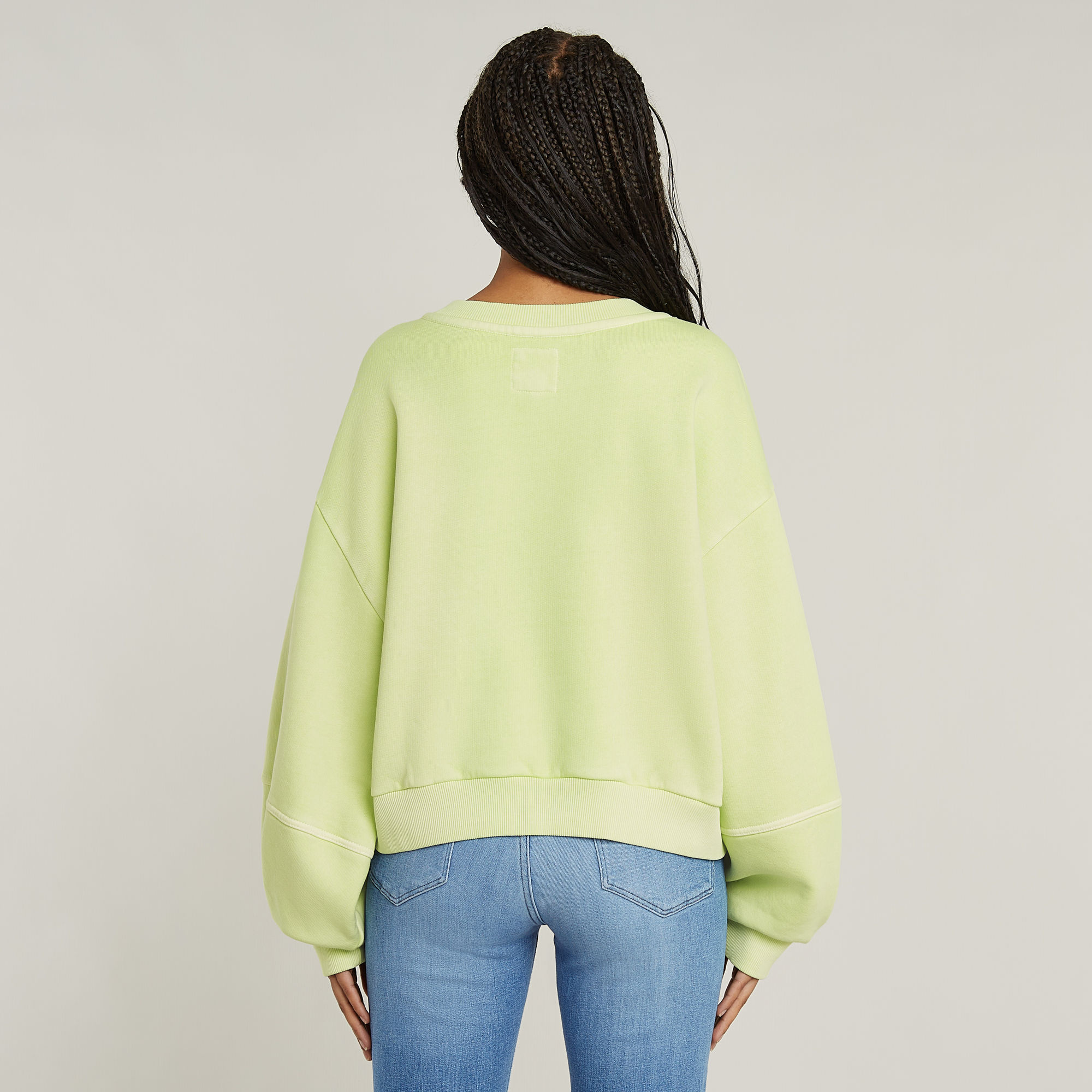 G-Star RAW Overdyed Oversized Sweater Groen Dames