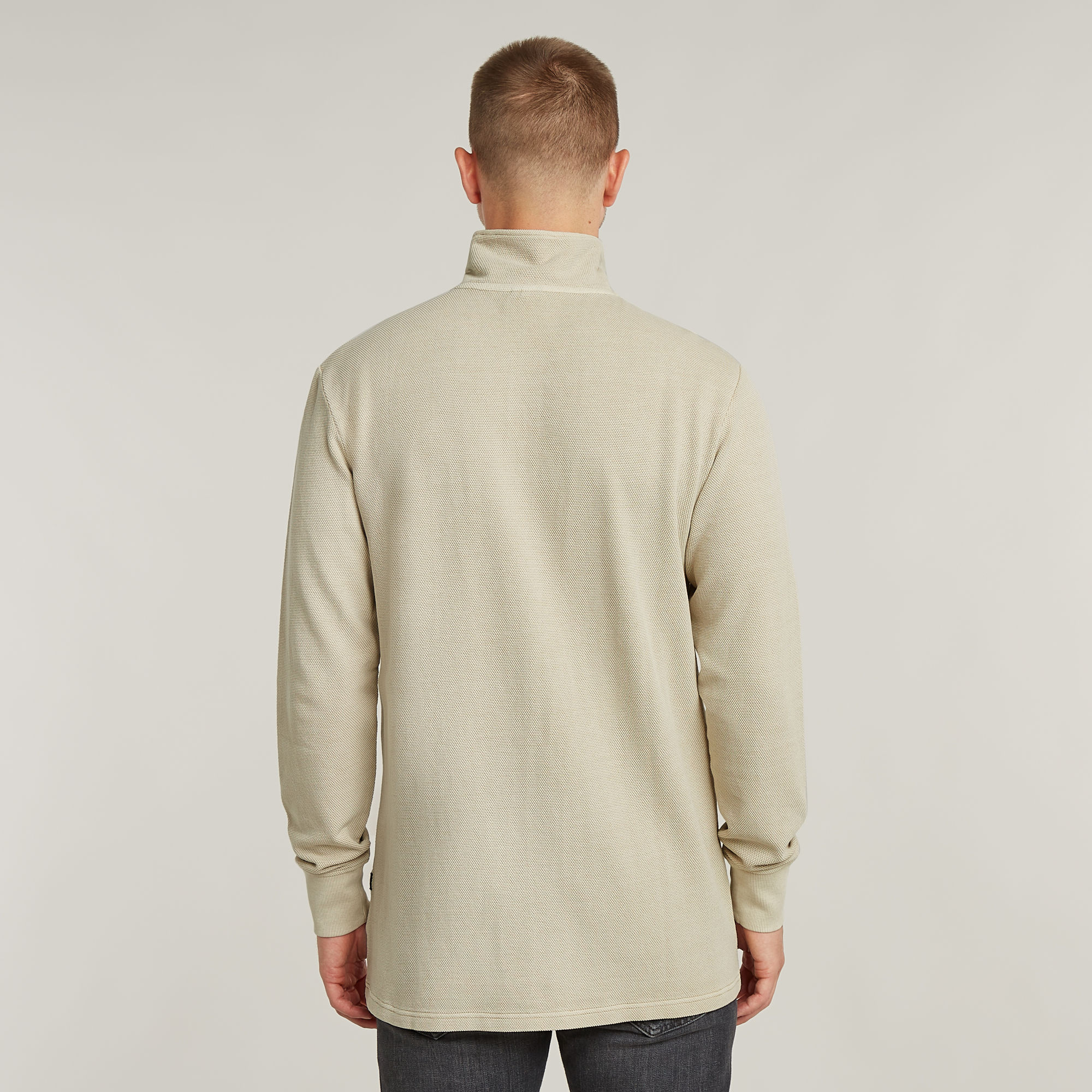 G-Star RAW Overdyed Half Zip Tweeter Beige Heren