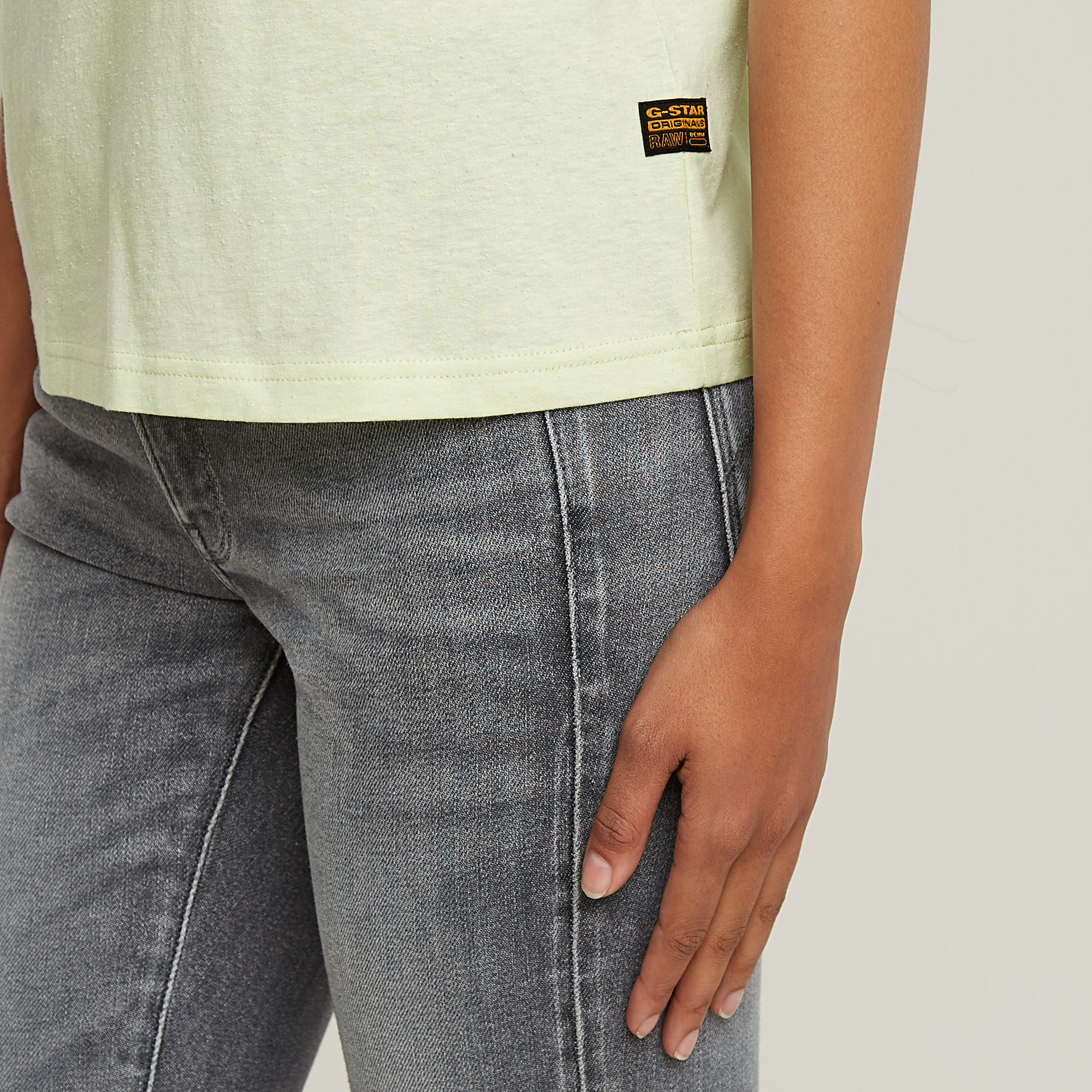 G-Star RAW Open V-neck Relaxed T-shirt Groen Dames