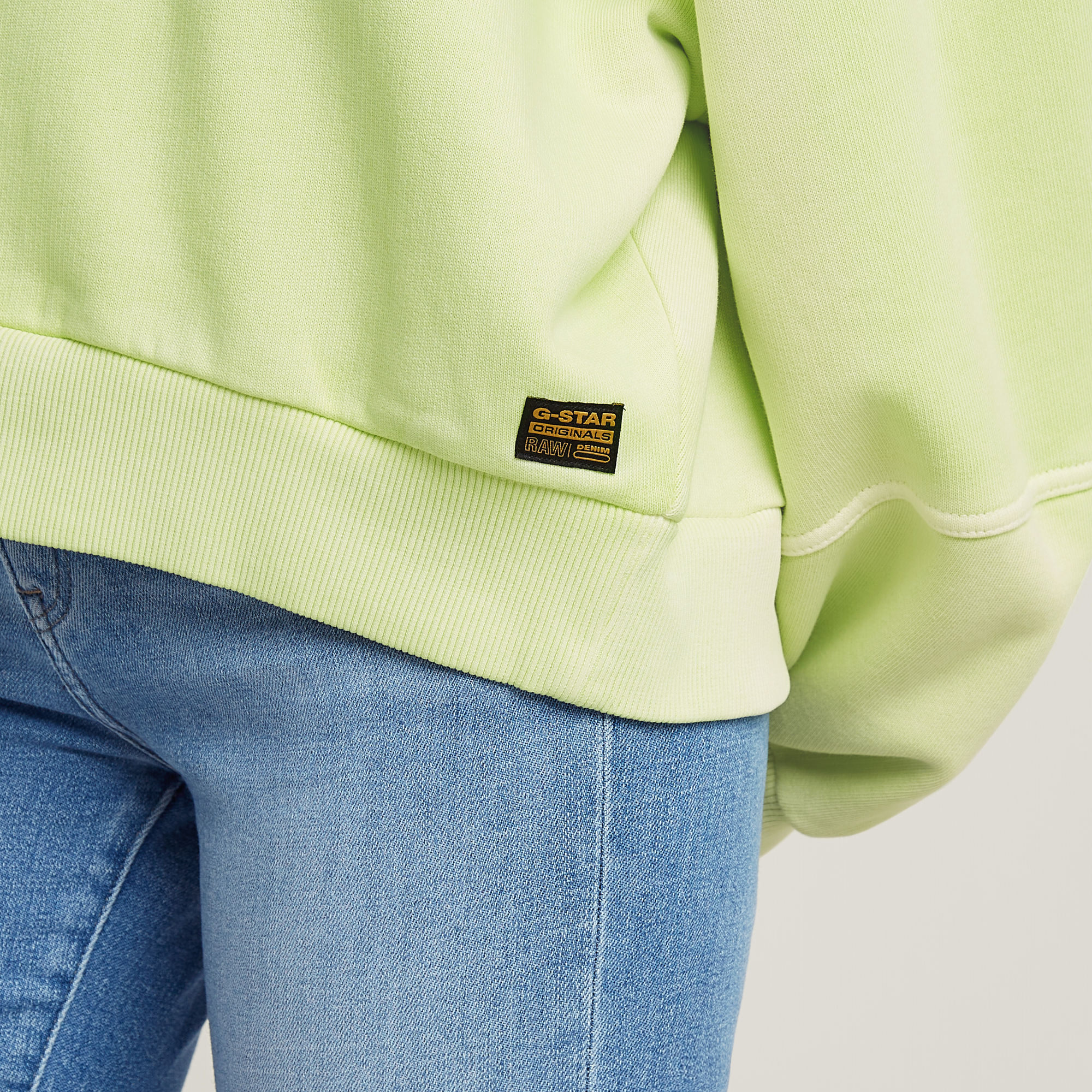 G-Star RAW Overdyed Oversized Sweater Groen Dames