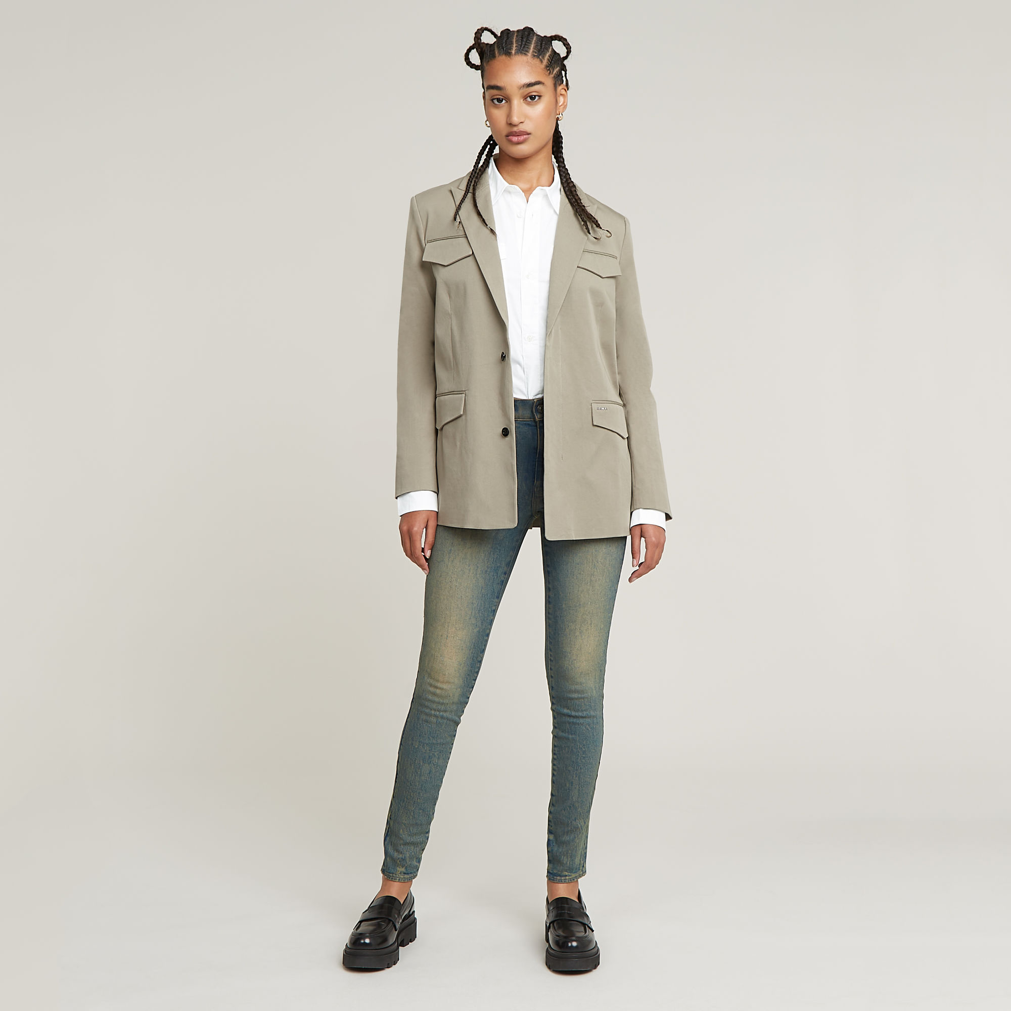 G-Star RAW 3301 Skinny Jeans Donkerblauw Dames