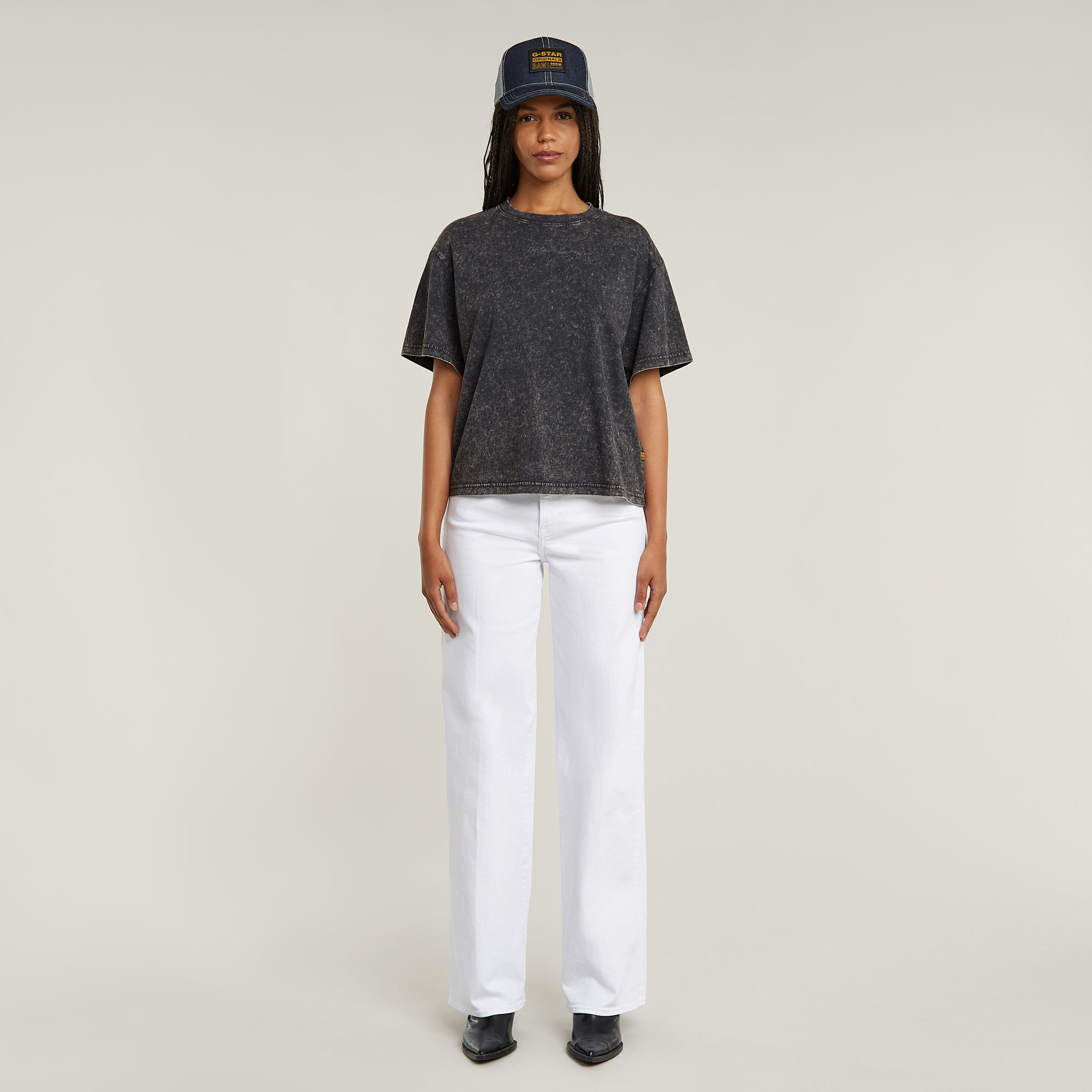 G-Star RAW Washed G-Script T-shirt Grijs Dames