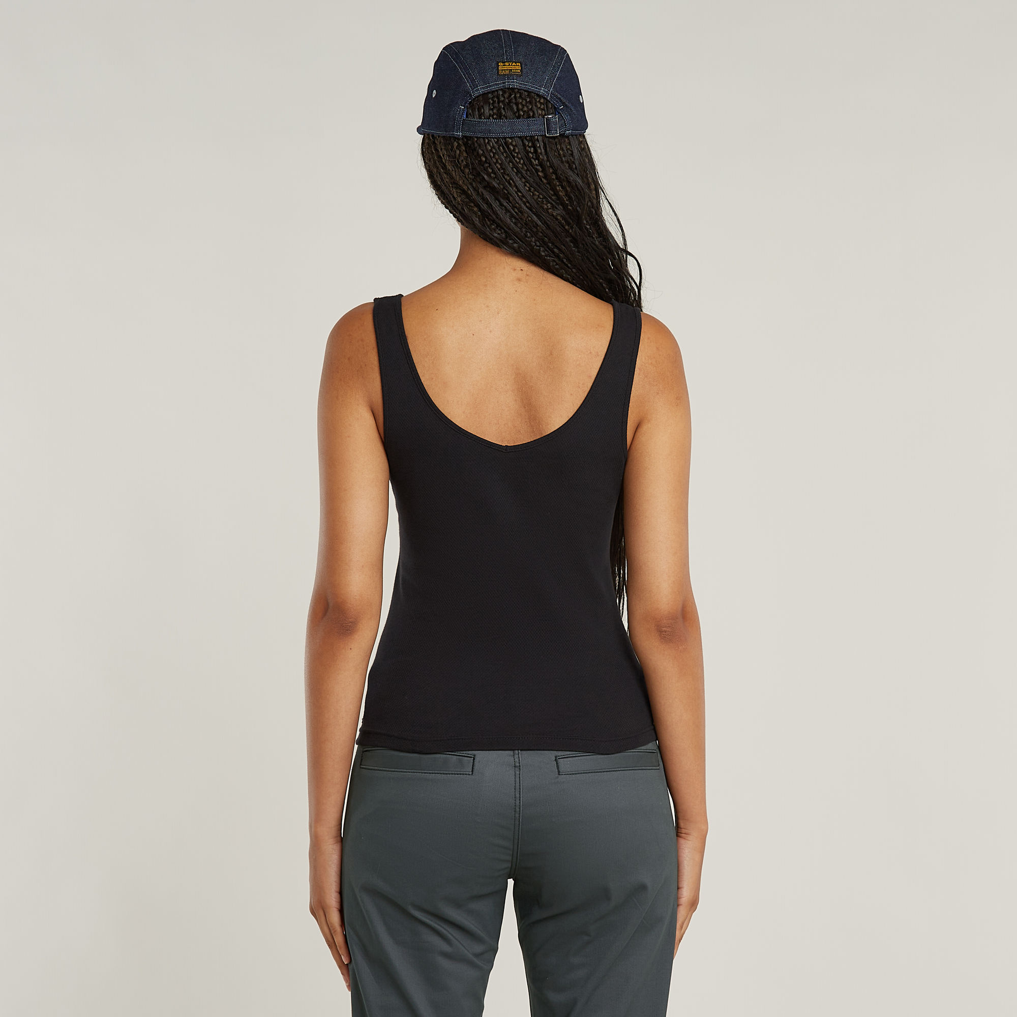 G-Star RAW Asymmetrical Zip Slim Tanktop Zwart Dames