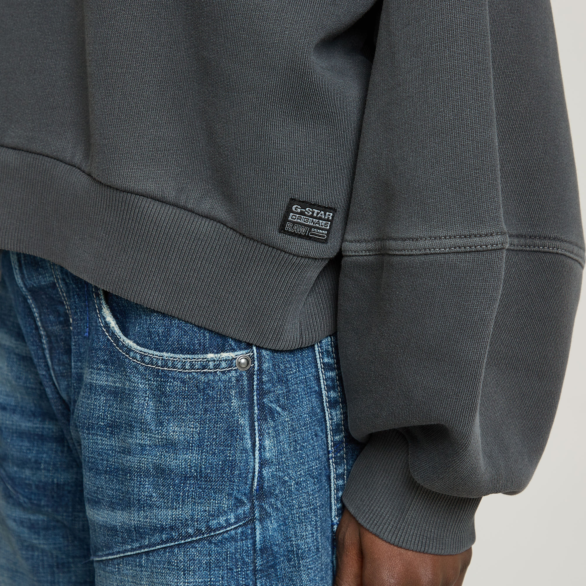 G-Star RAW Overdyed Big Sleeve Oversized Sweater Zwart Dames