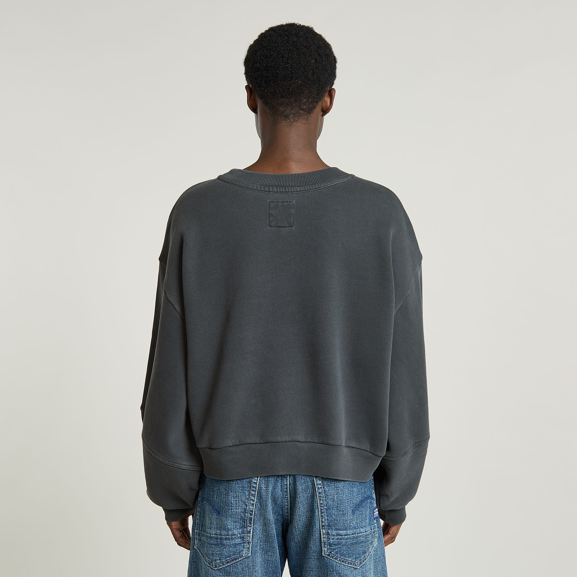 G-Star RAW Overdyed Big Sleeve Oversized Sweater Zwart Dames