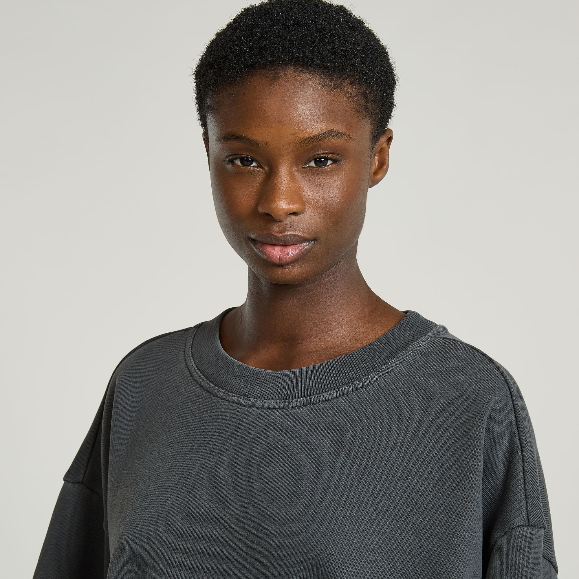G-Star RAW Overdyed Big Sleeve Oversized Sweater Zwart Dames