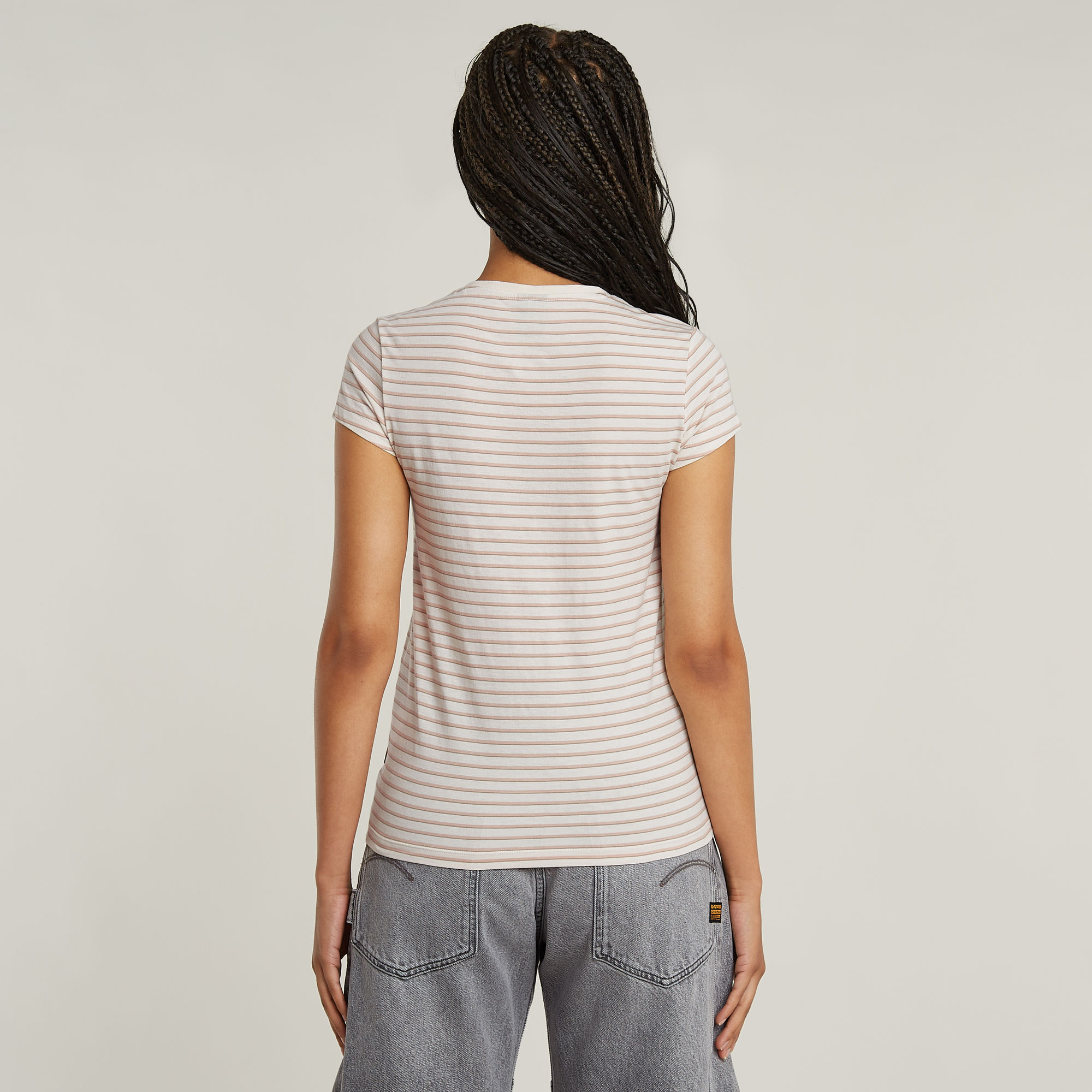 G-Star RAW Stripe Eyben Slim V-hals T-shirt 2.0 Meerkleurig Dames