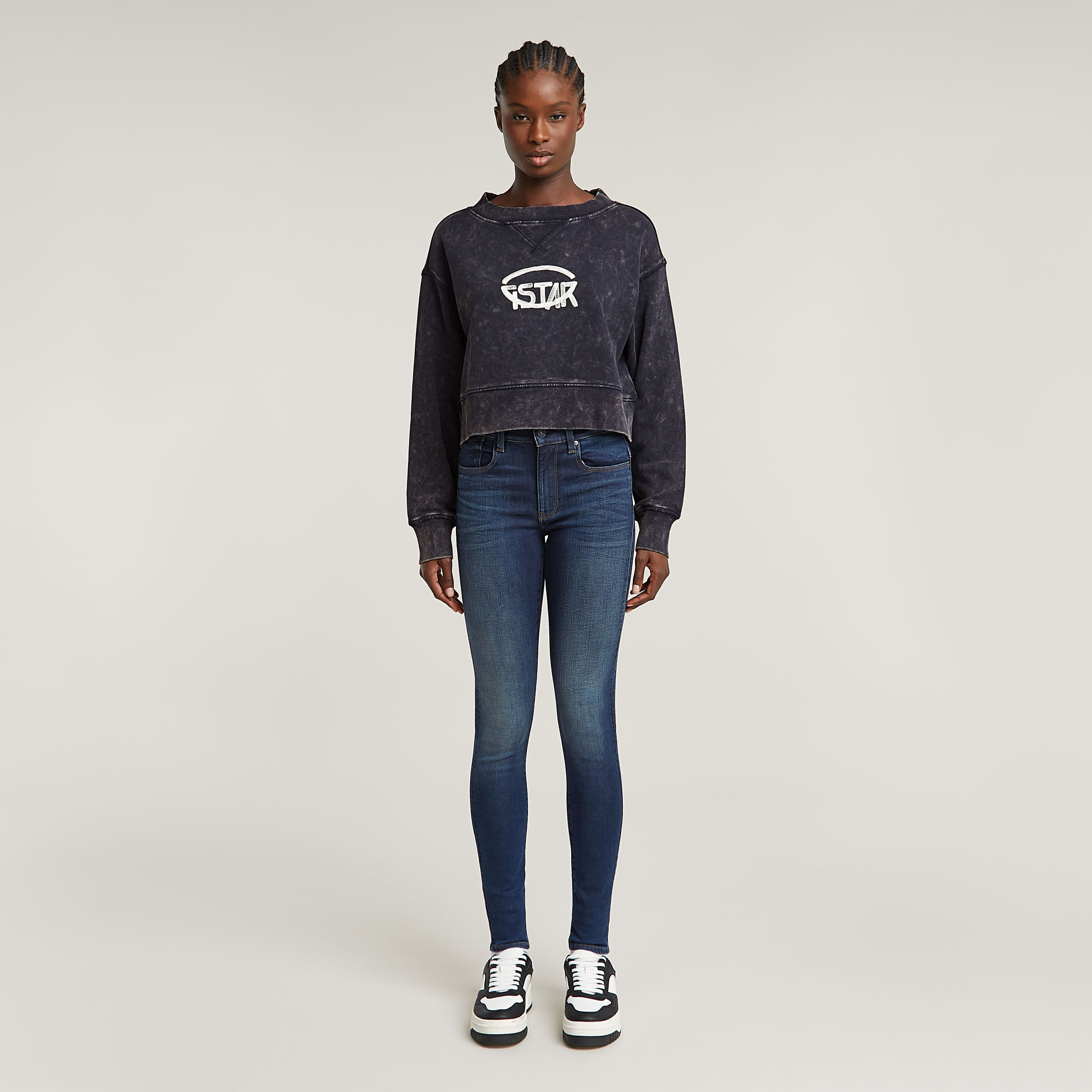 G-Star RAW Lhana Skinny Jeans Donkerblauw Dames