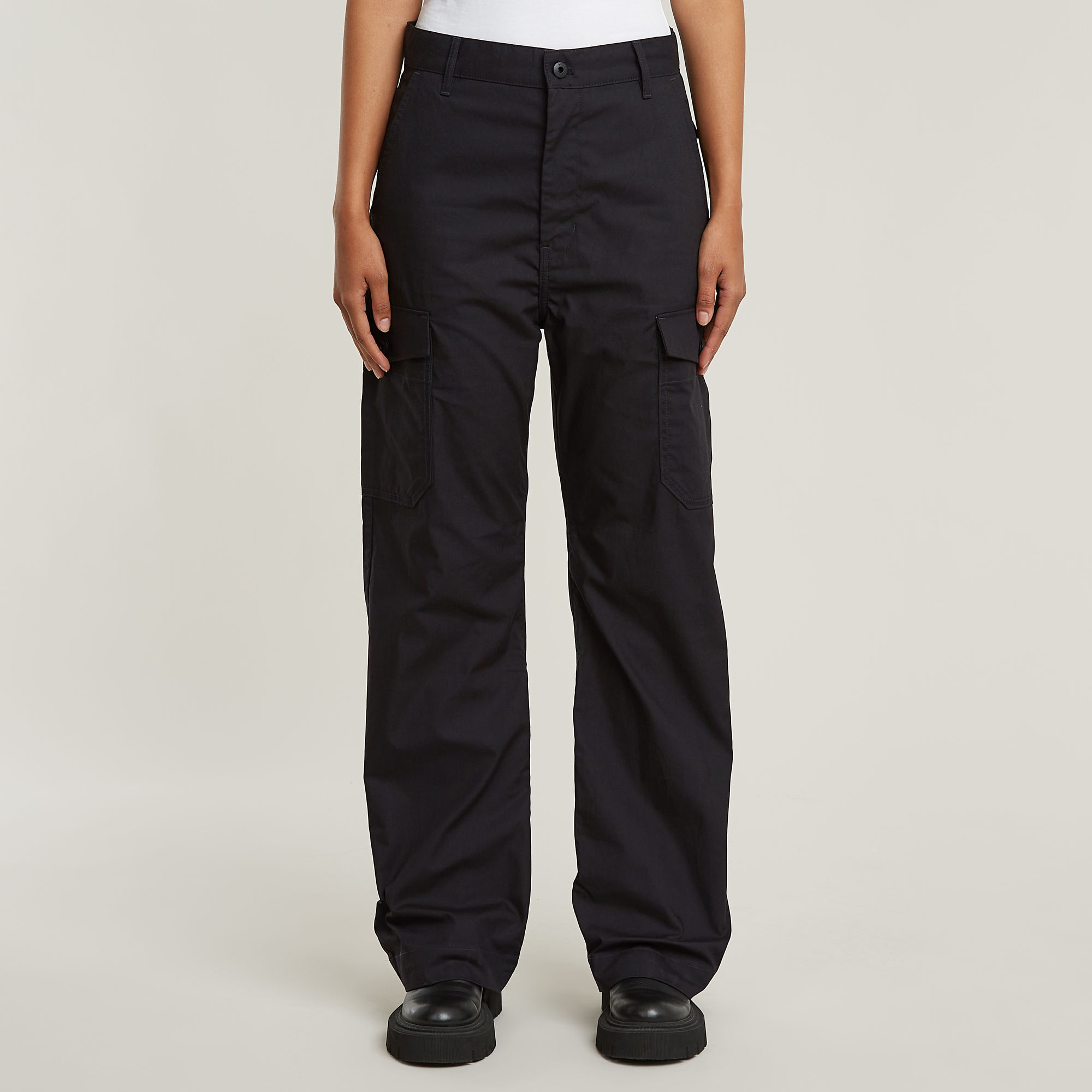 

Regular Cargo Pants - Black - Women