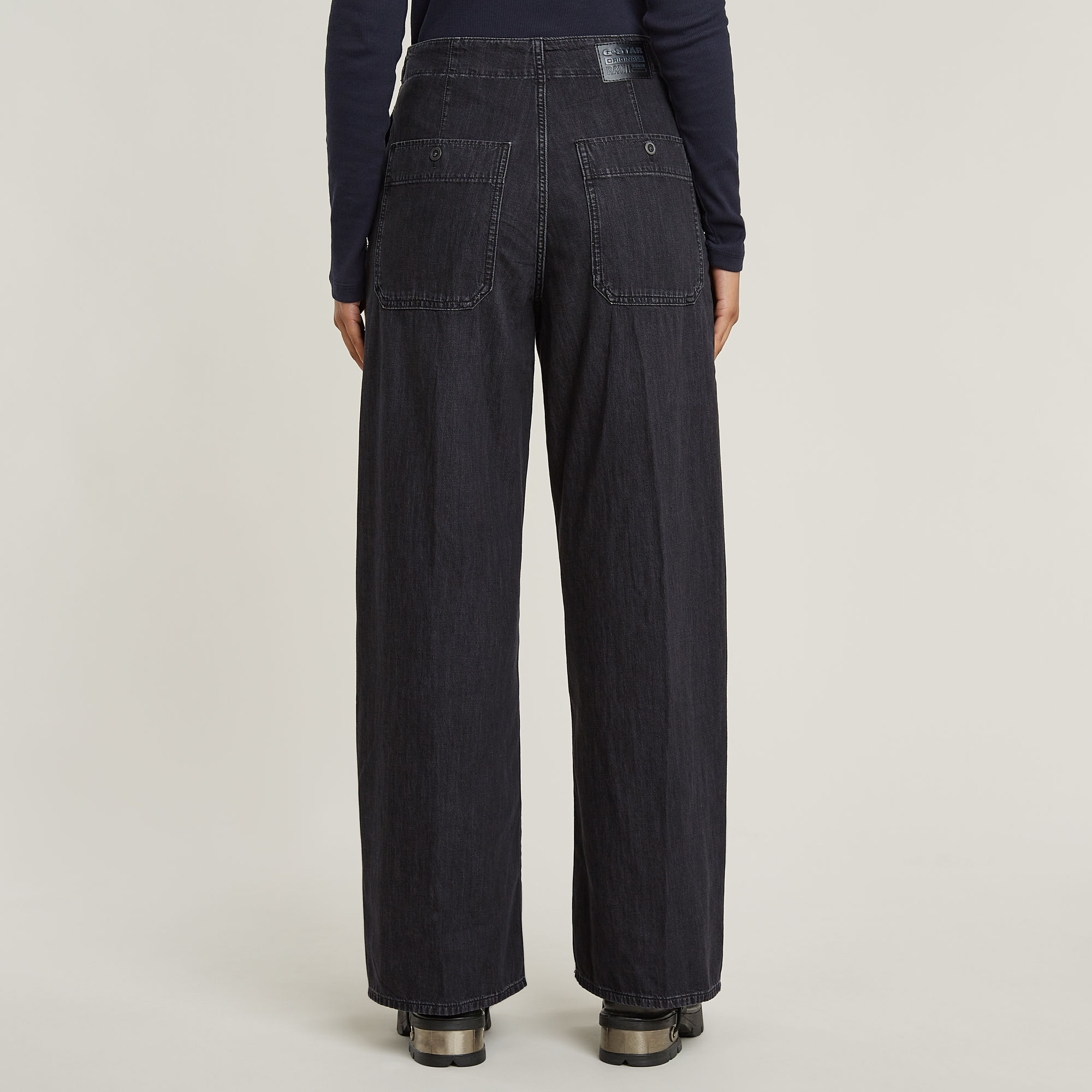 G-Star RAW Belted Cargo Loose Jeans Zwart Dames