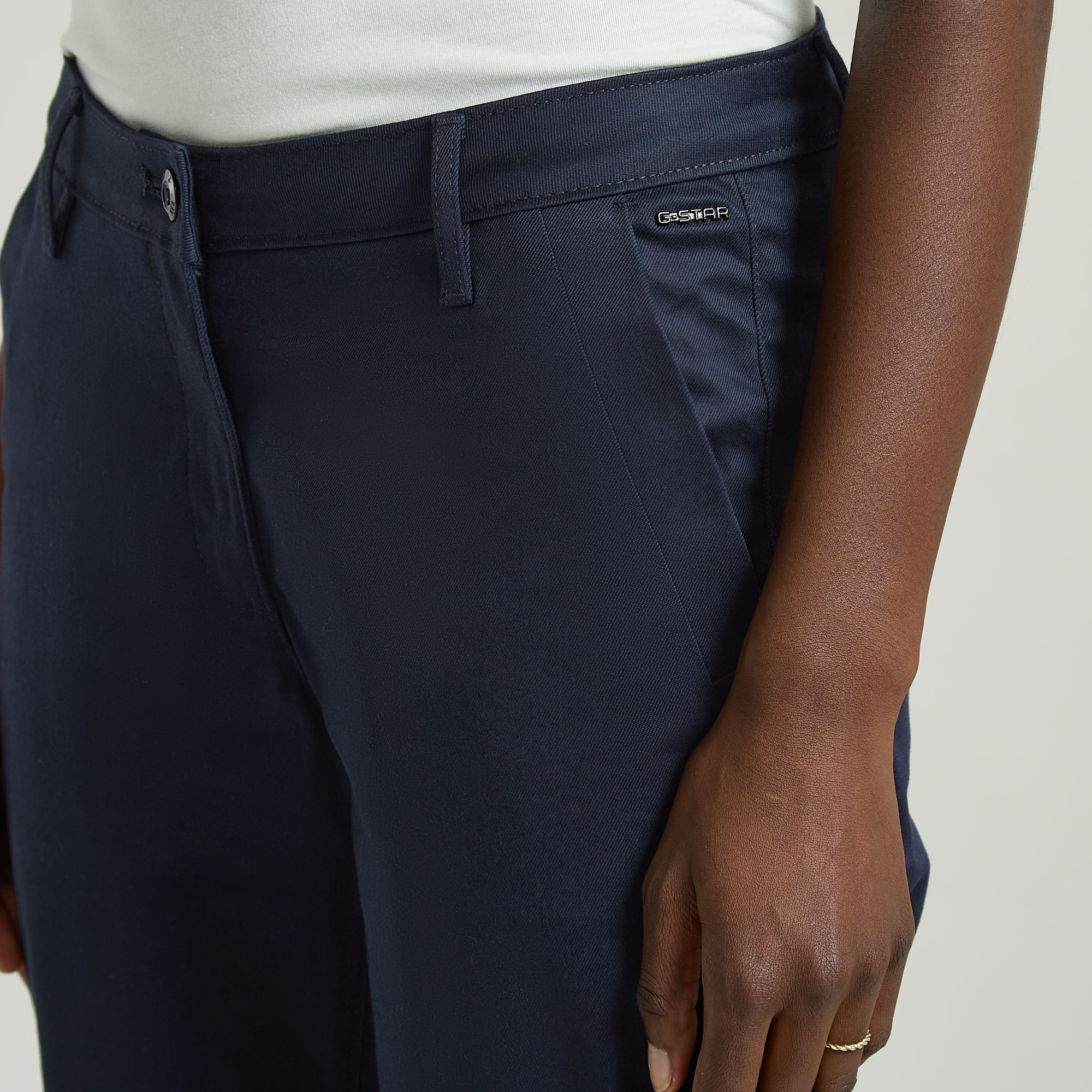 G-Star RAW Bronson Mid Waist Chino Donkerblauw Dames