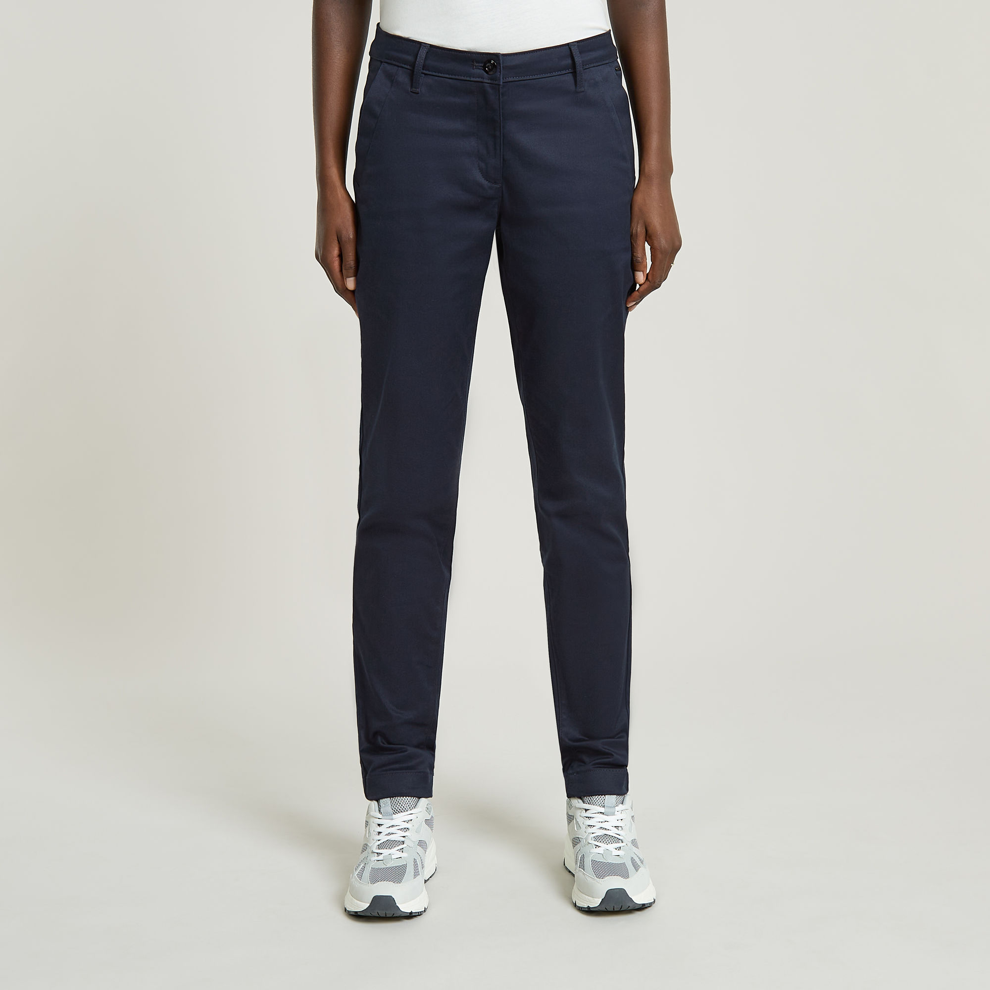 

Bronson Mid Waist Chino - Dark blue - Women